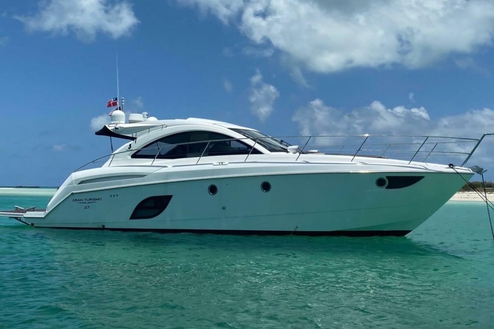 2014 Beneteau Gran Turismo 44 yacht on turquoise water under
