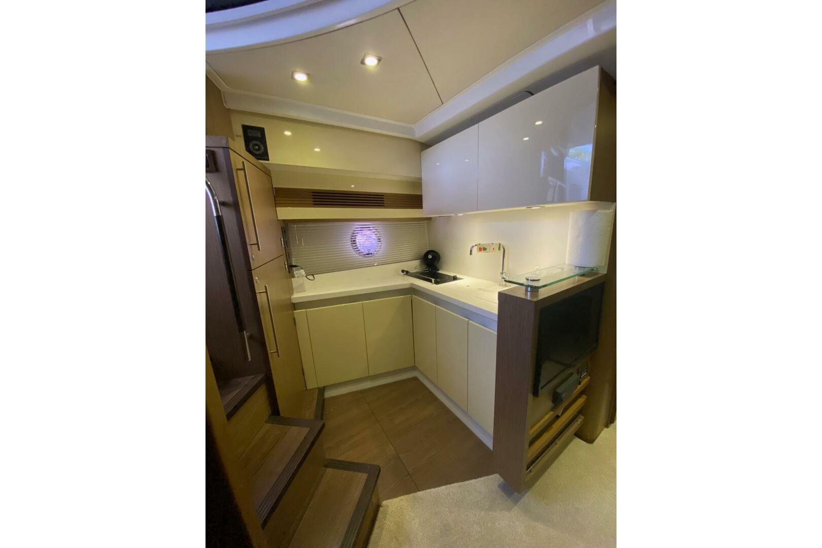 Modern kitchen interior of 2014 Beneteau Gran Turismo 44 yac