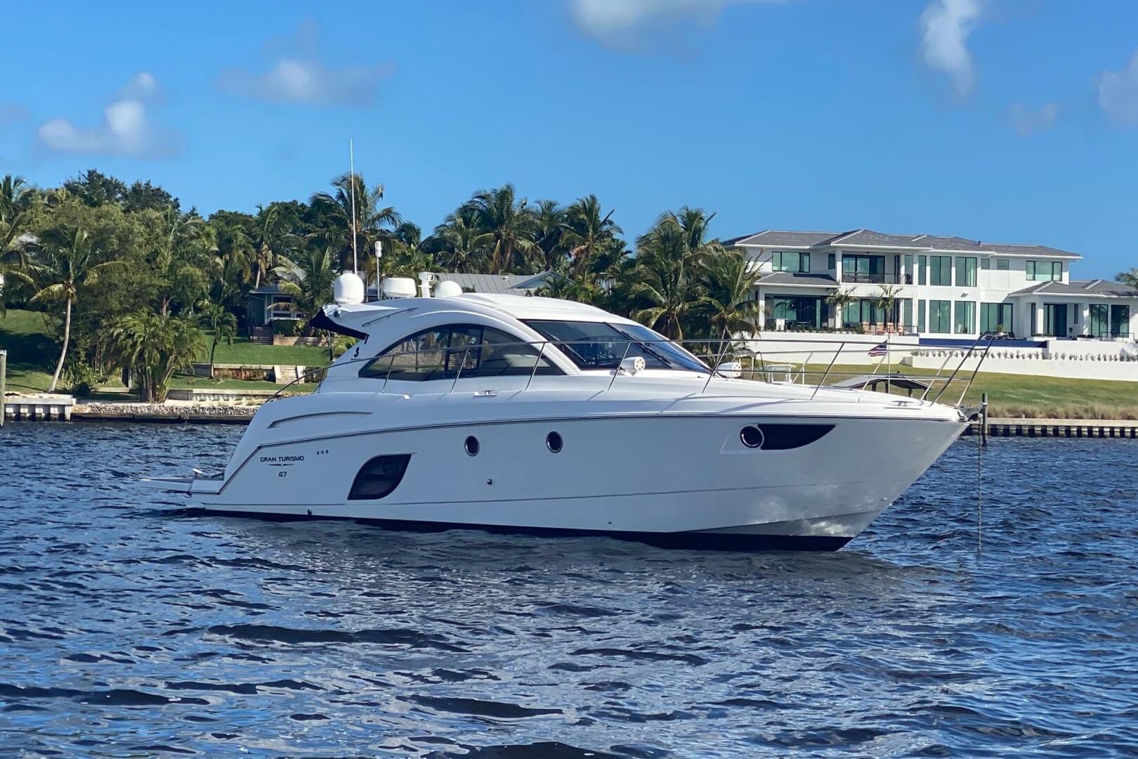 2014 Beneteau Gran Turismo 44 yacht on water, luxury waterfr