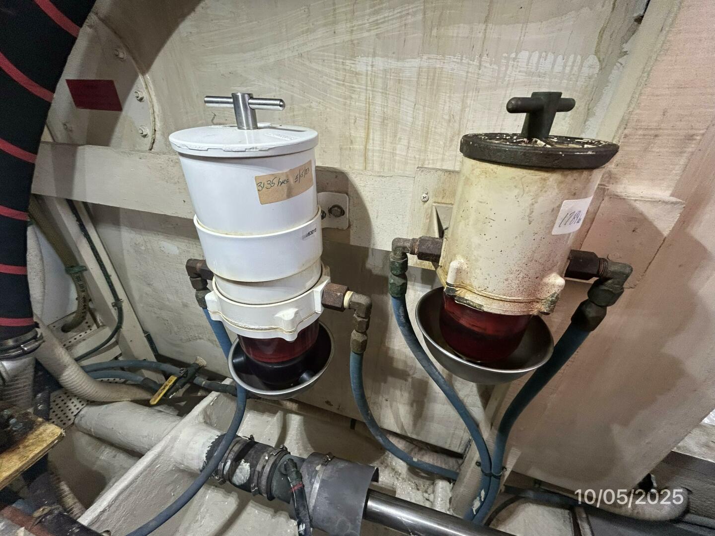 42' Grand Banks port Racor fuel filter