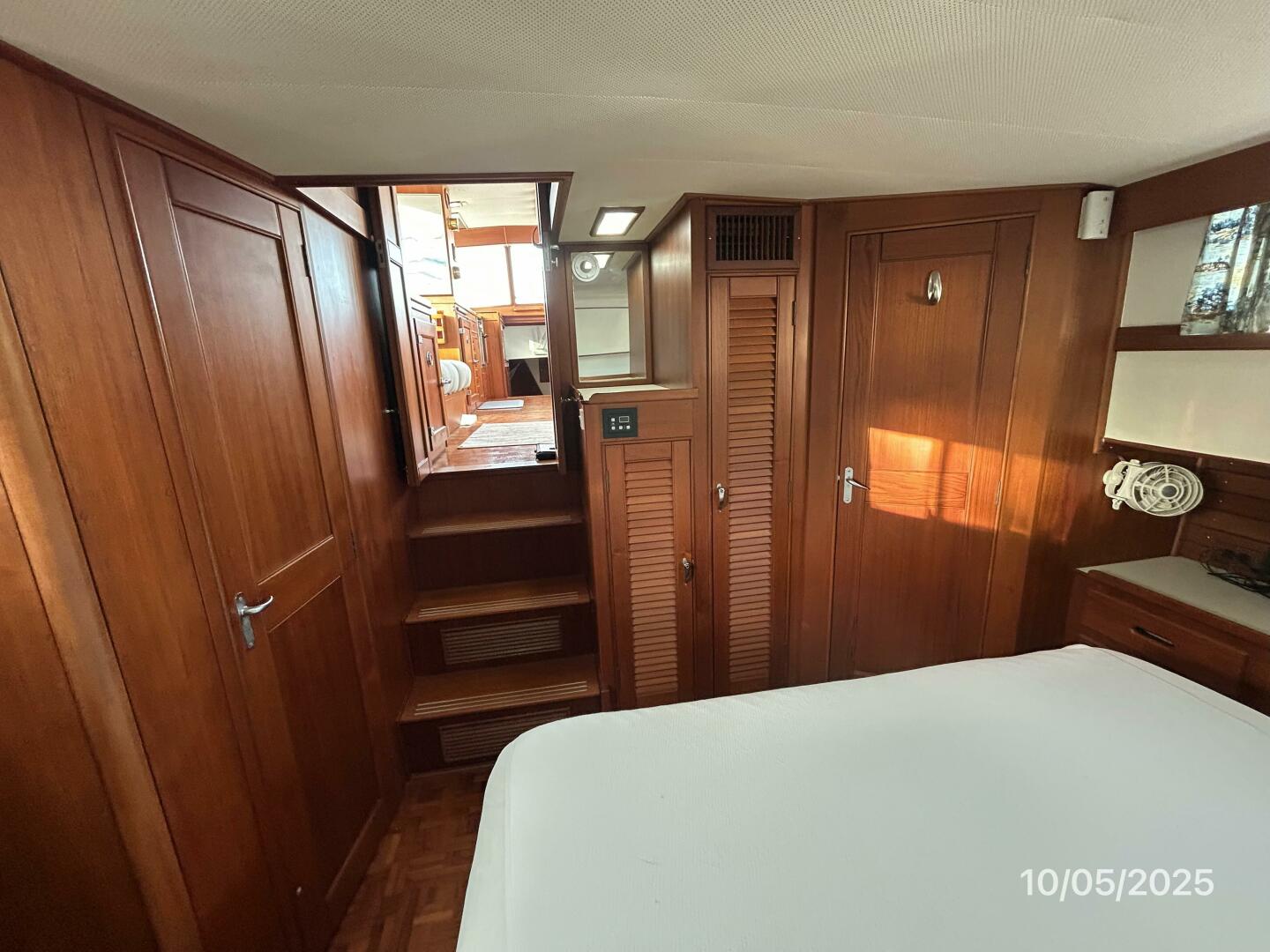 42' Grand Banks master stateroom forward