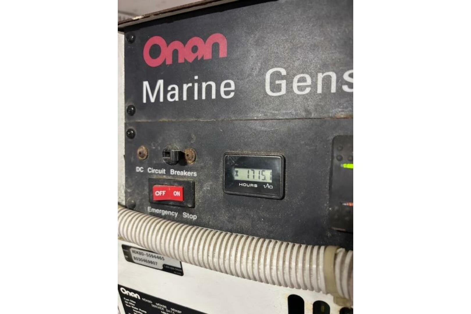 Onan marine generator panel on 2004 Carver 466 Motor Yacht, 