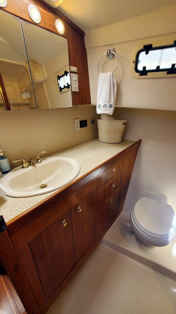 Guest Head Vanity and Toilet