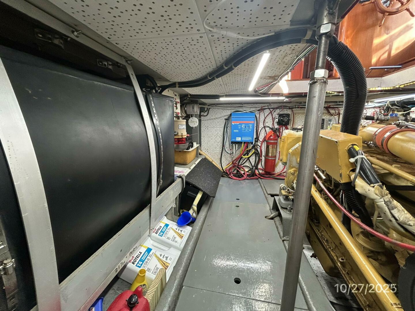 38' Marine Trader engine room port forward