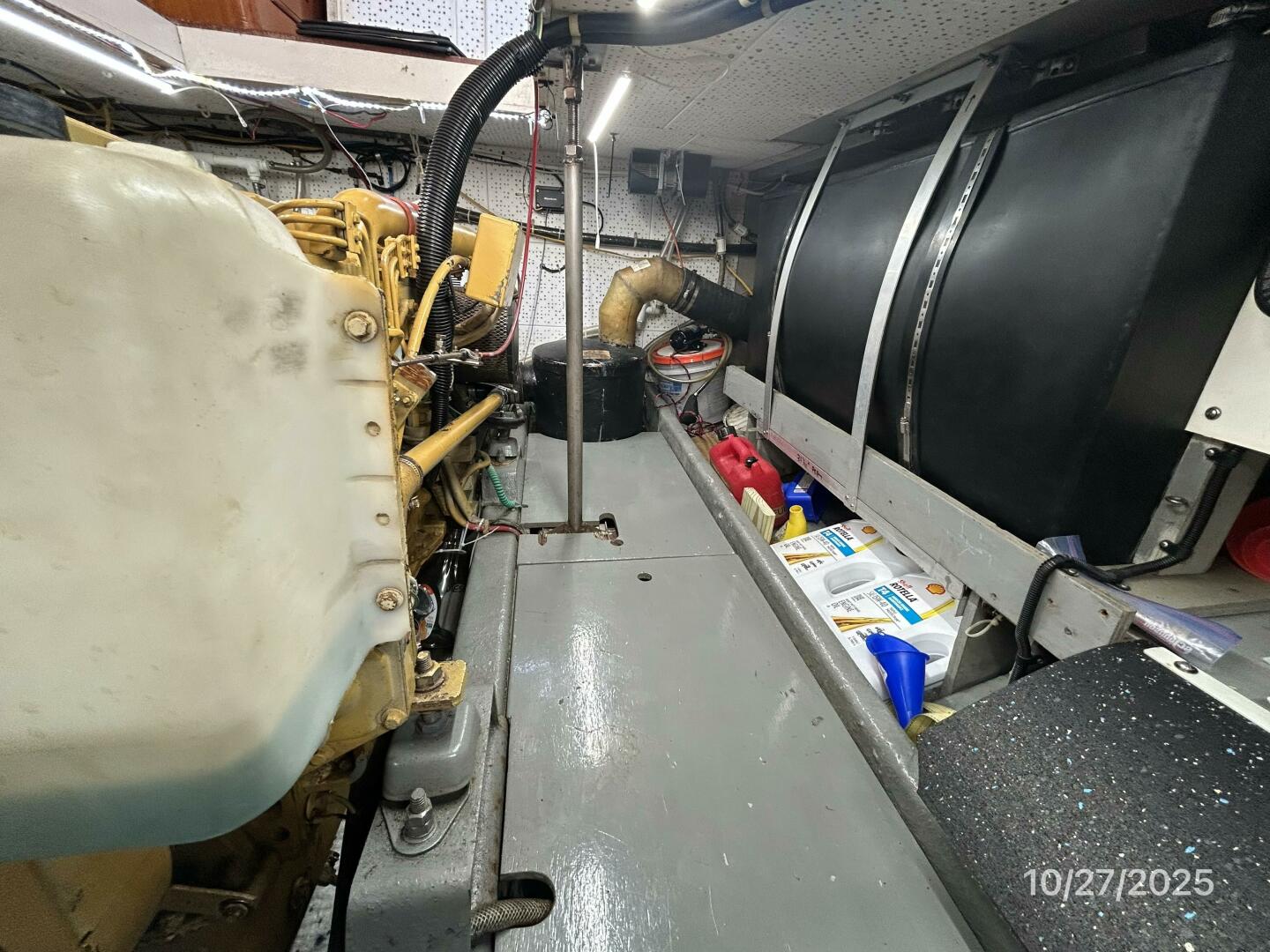 38' Marine Trader engine room port aft
