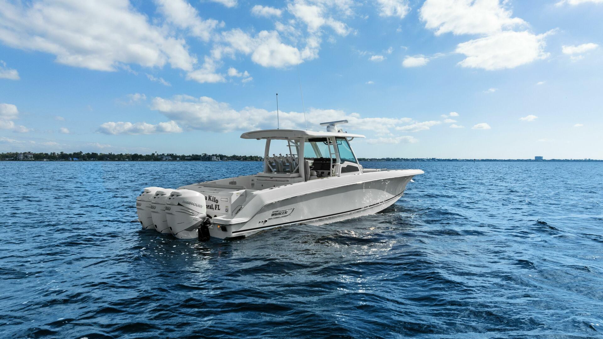 2019 Boston Whaler 380 Outrage 'Lima Kilo' - Profile Stern 3