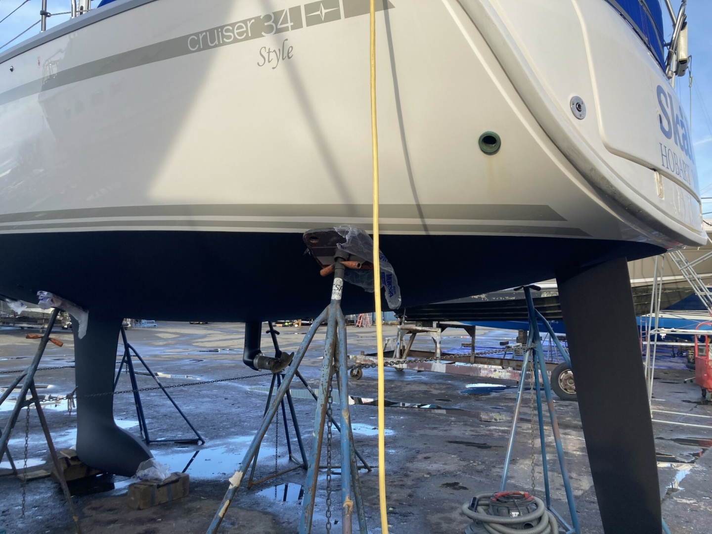 Skal hauled out for bottom paint 1/3/2026