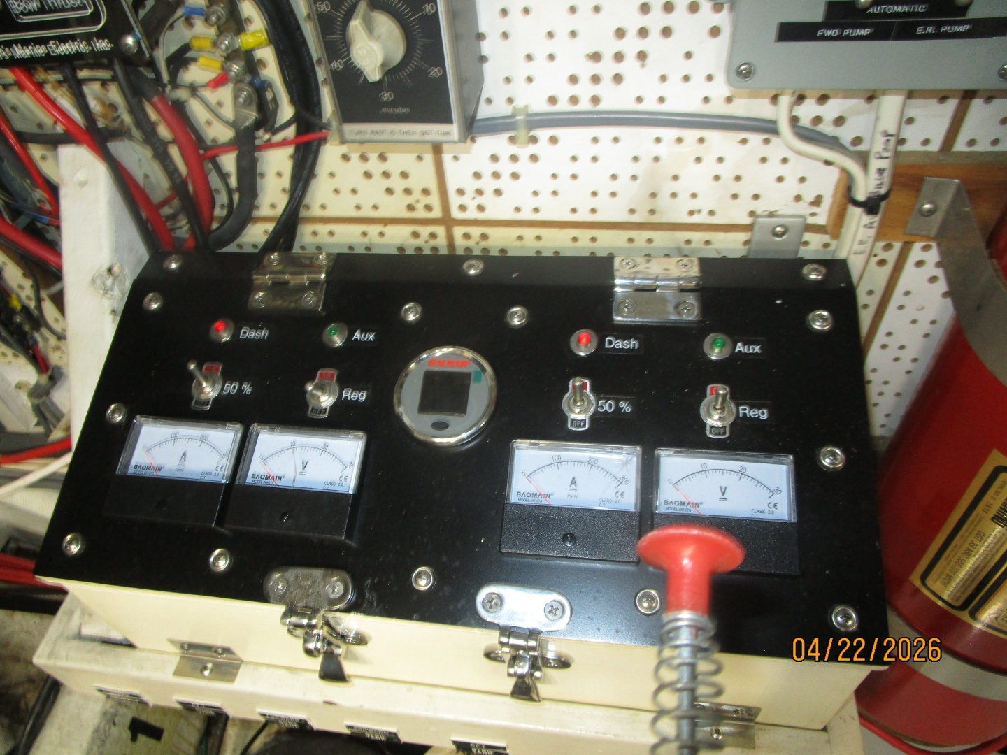 49' DeFever engine room electrical panel