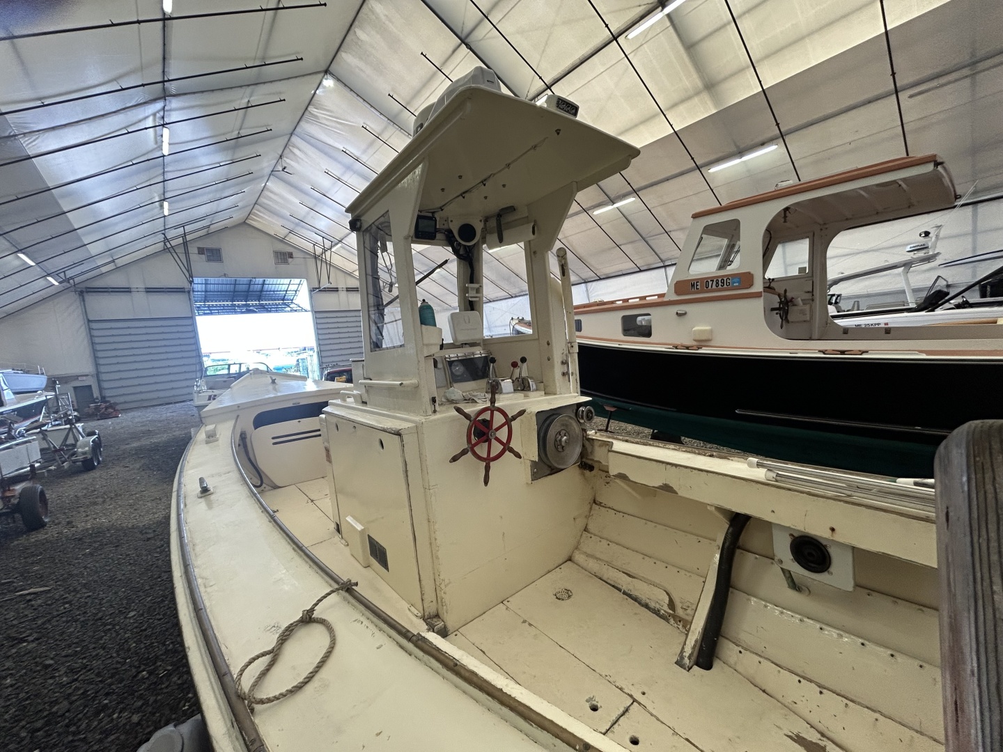 Work deck, helm, and platform