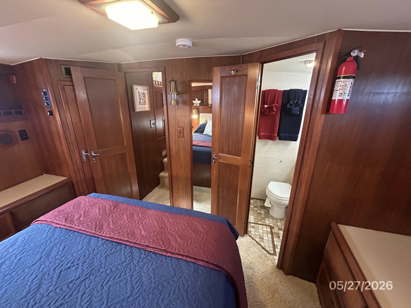 42' Hatteras master stateroom forward