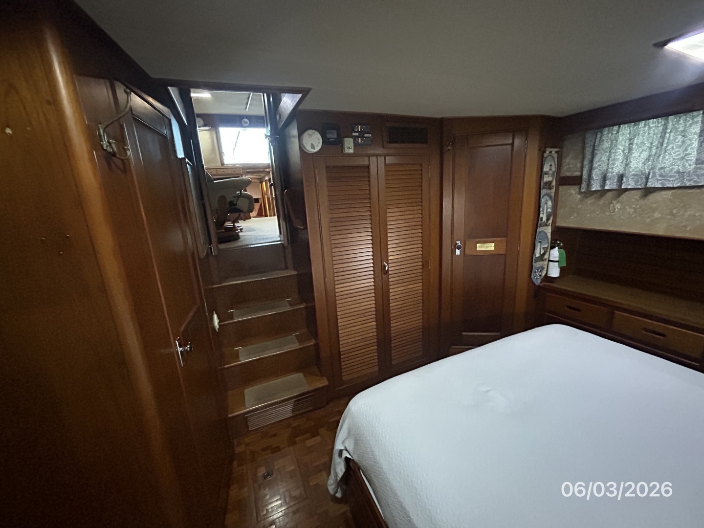 46' Grand Banks master stateroom forward