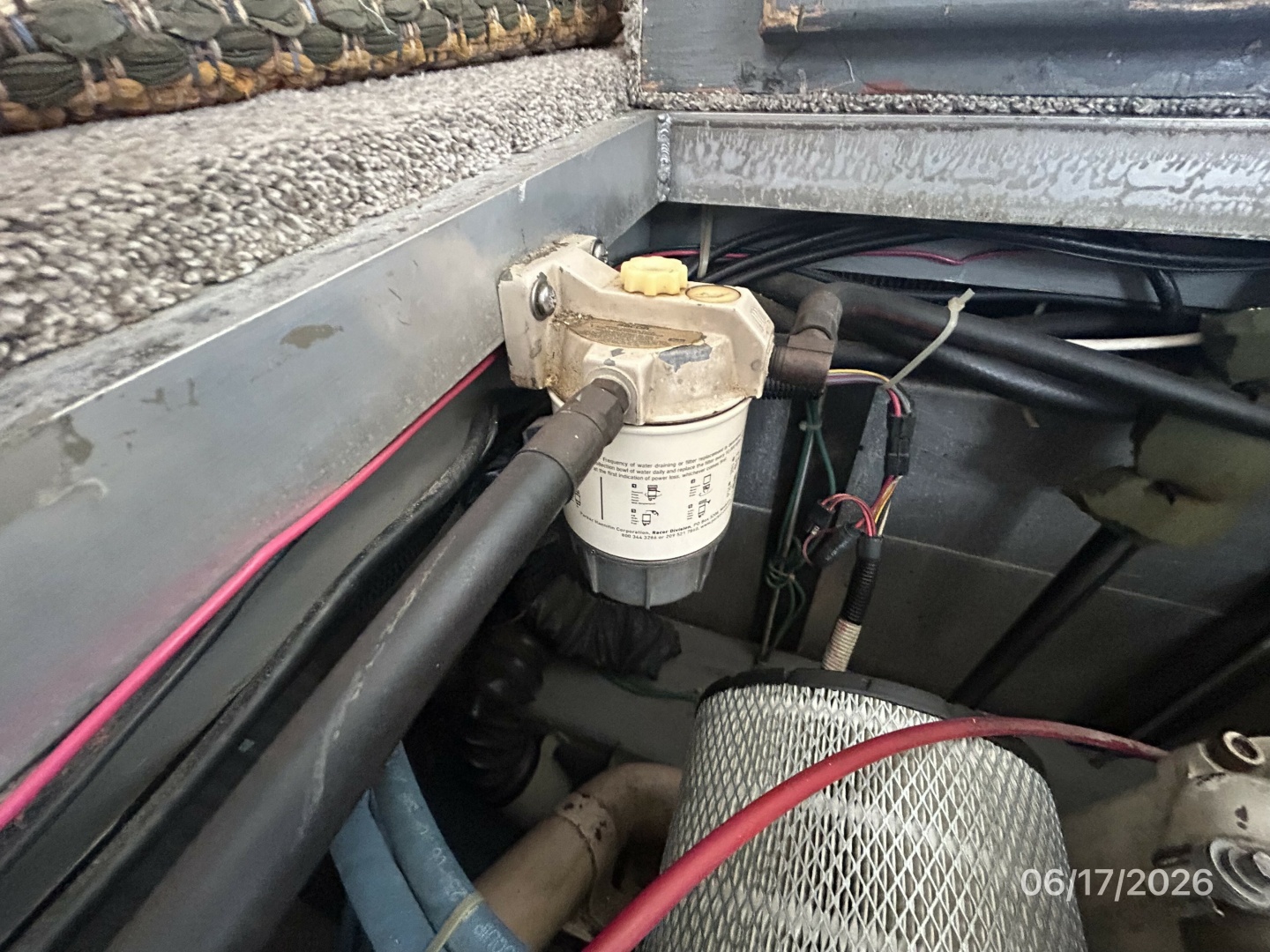 43' Carver generator Racor fuel filter