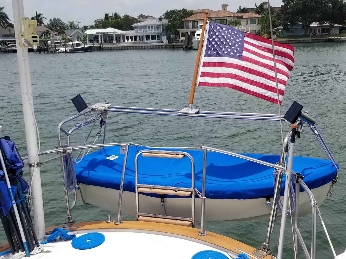 Dinghy on Stern
