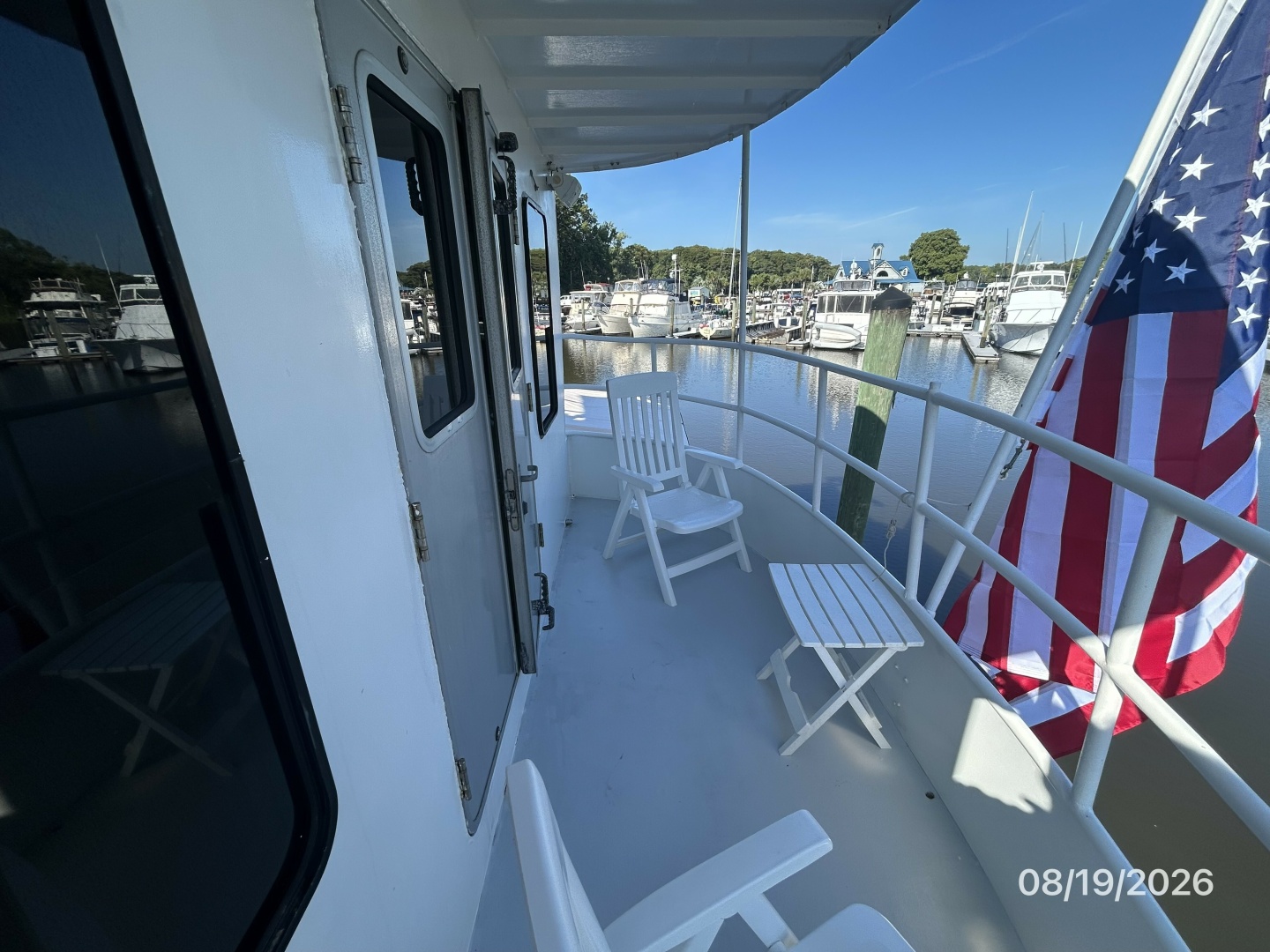 Steel Magnolia upper aftdeck starboard