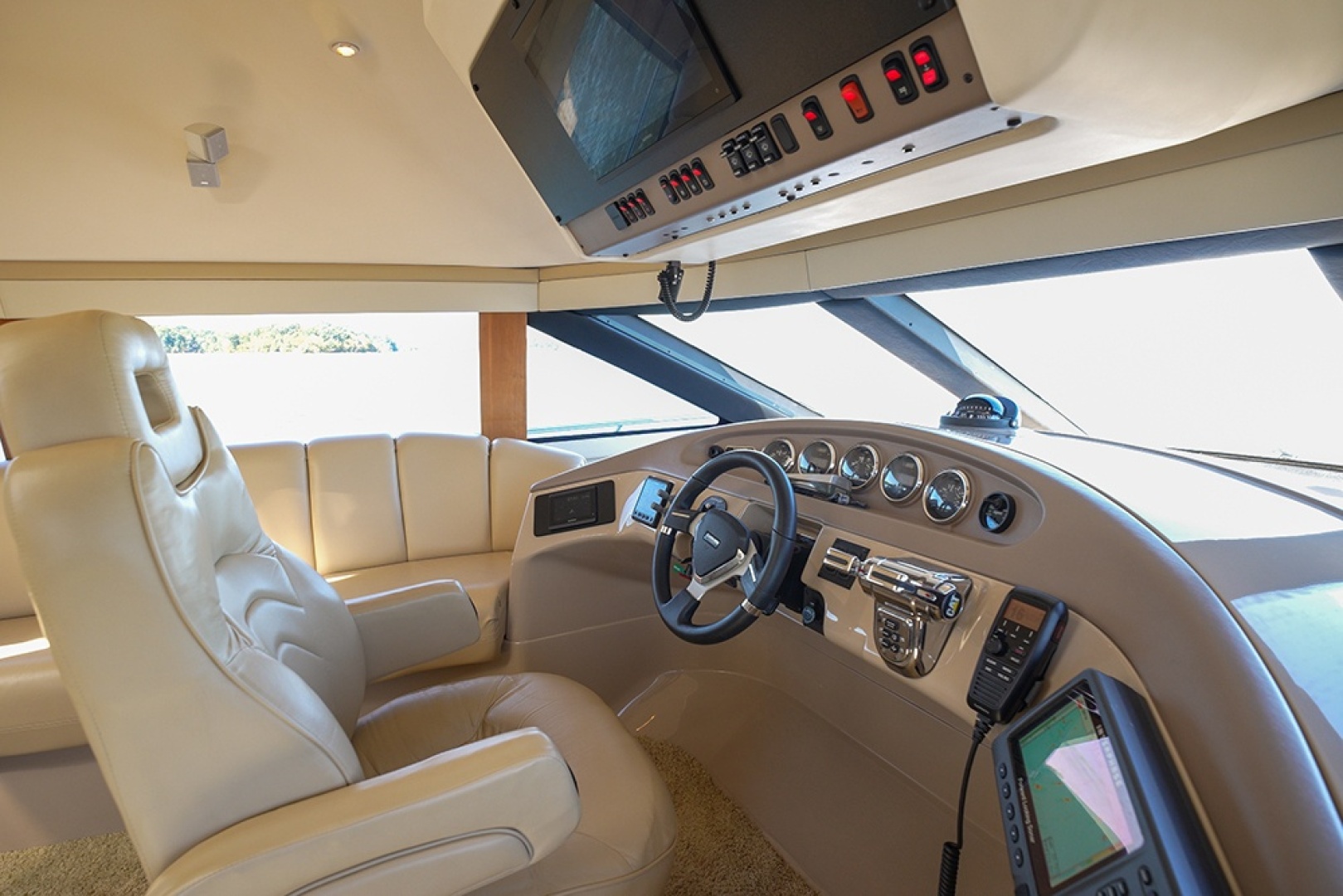 Captain's chair at the lower helm