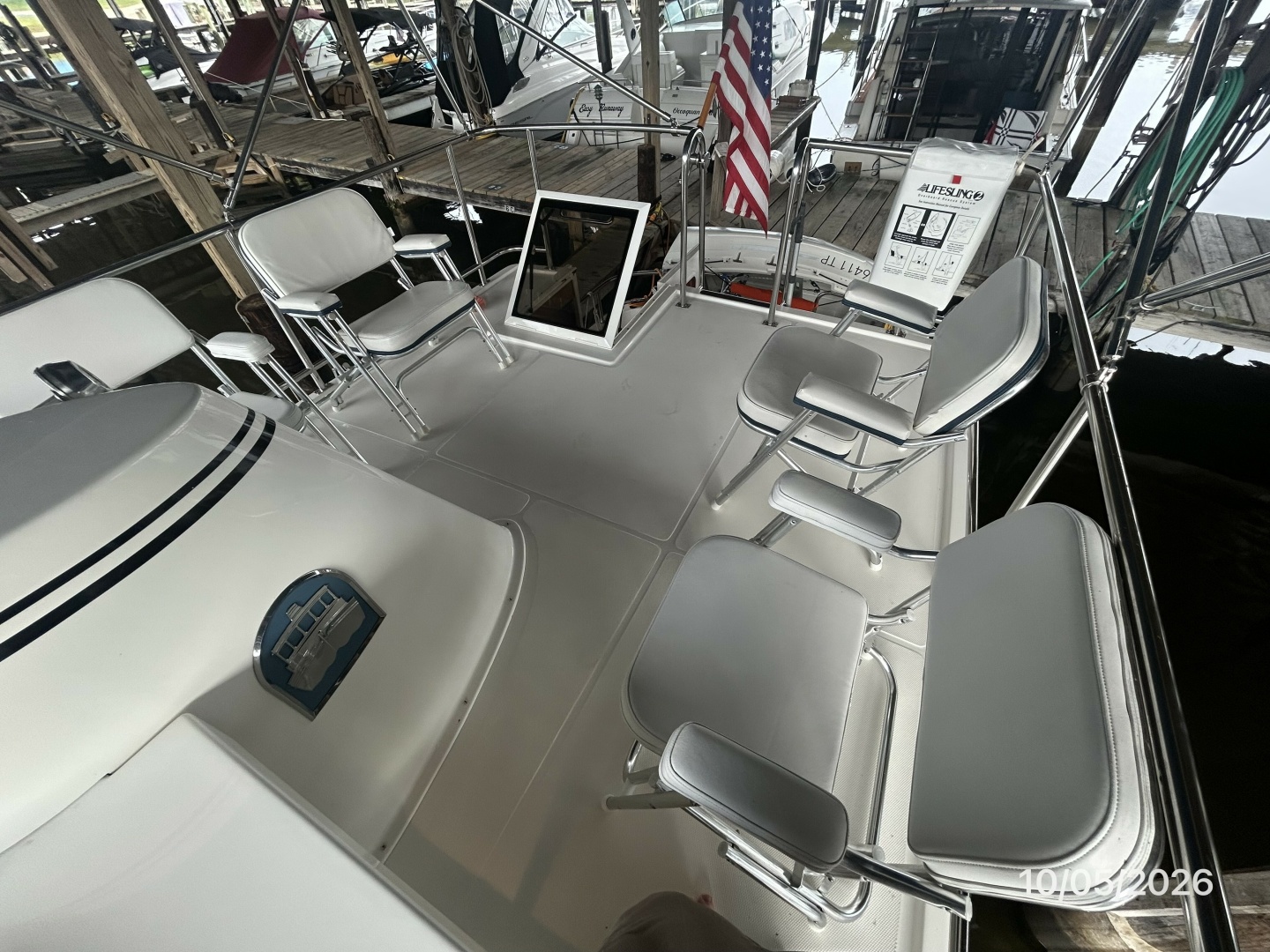 34' Nordic Tugs flybridge aft