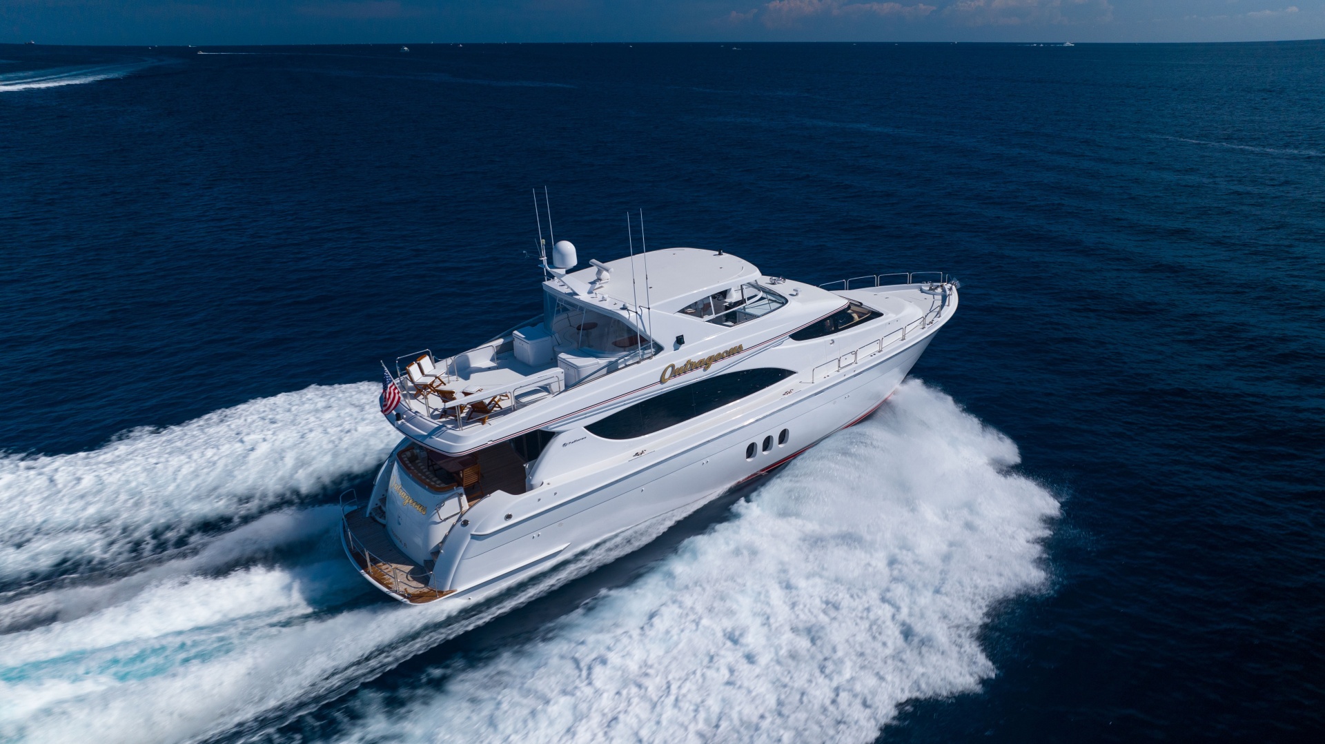 OUTRAGEOUS 80ft Hatteras Yacht For Sale