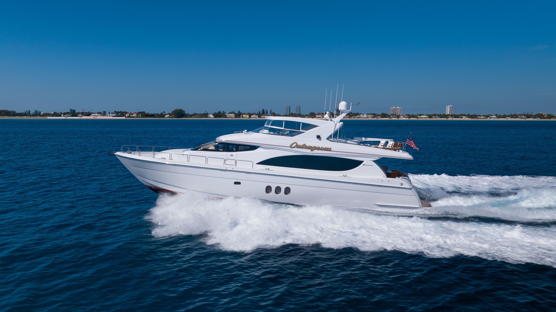OUTRAGEOUS 80ft Hatteras Yacht For Sale