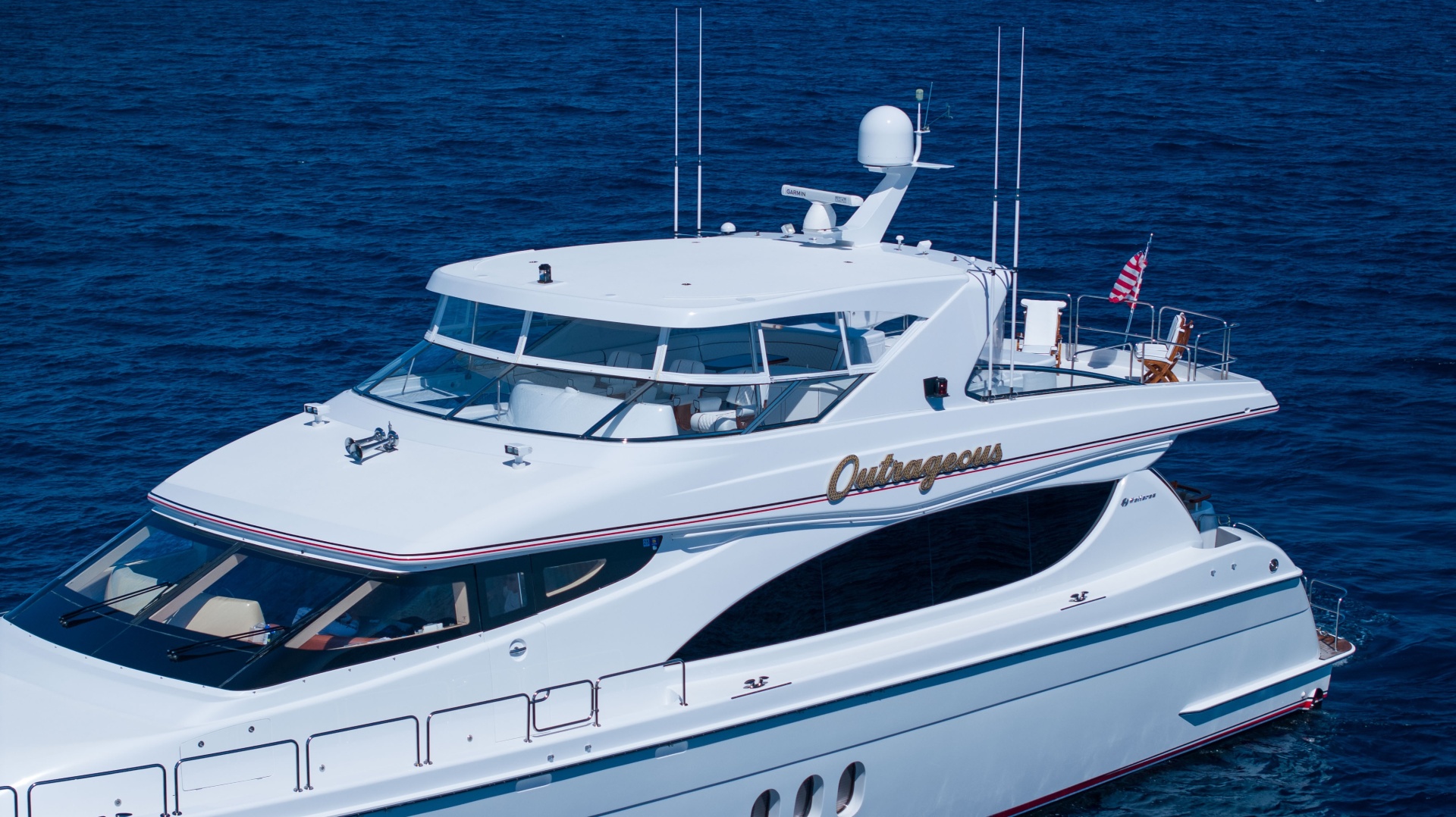 OUTRAGEOUS 80ft Hatteras Yacht For Sale