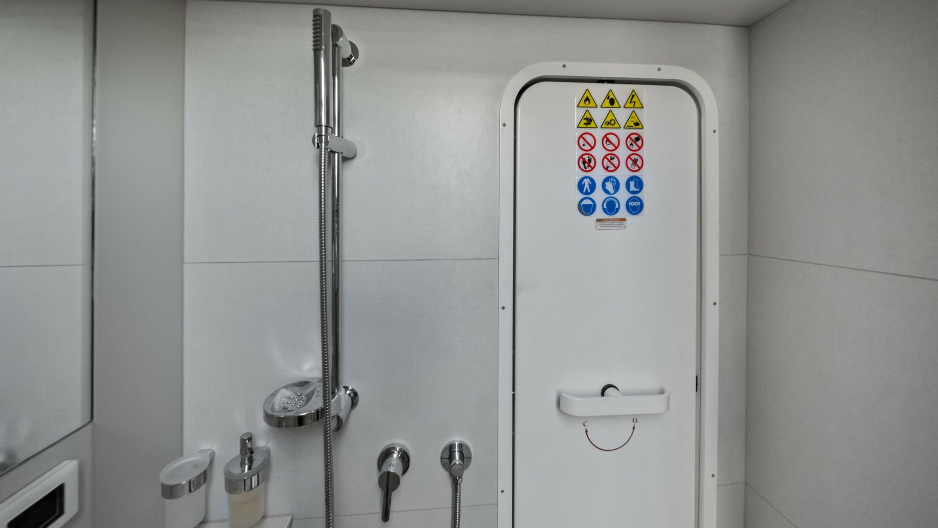 Modern Yacht Bathroom with Shower