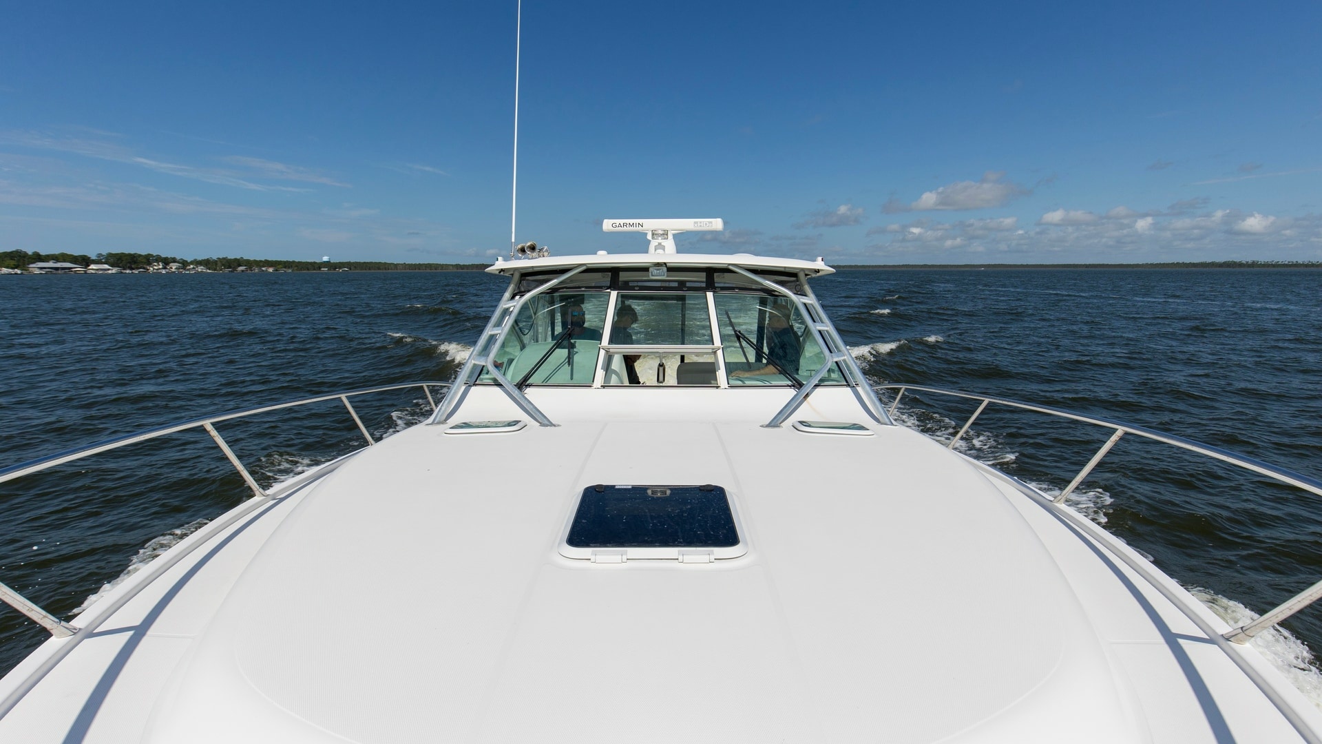 Bow View with Hardtop and Rails