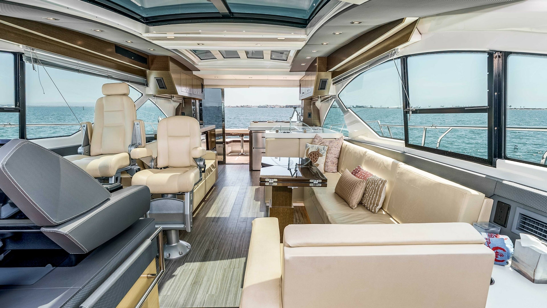 2017 Cruisers 60 Cantius 'Rising Star' - Spacious Interior Salon with Helm