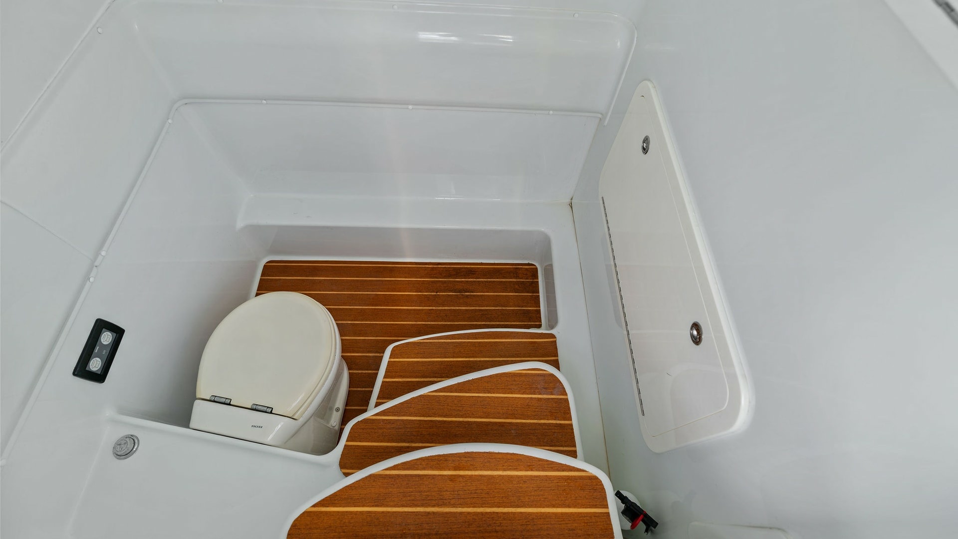 Compact Marine Head with Teak Steps
