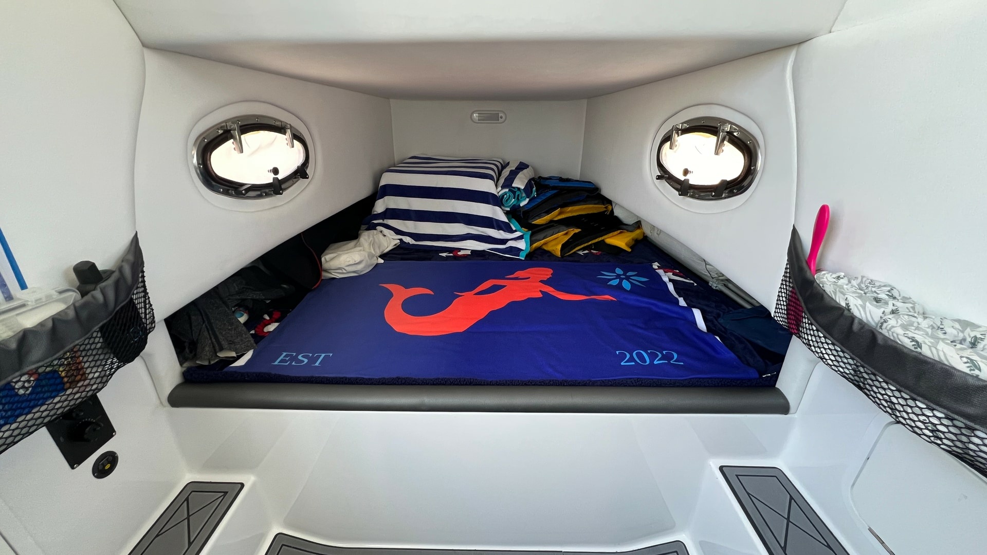 Cozy Forward Cabin with Portholes