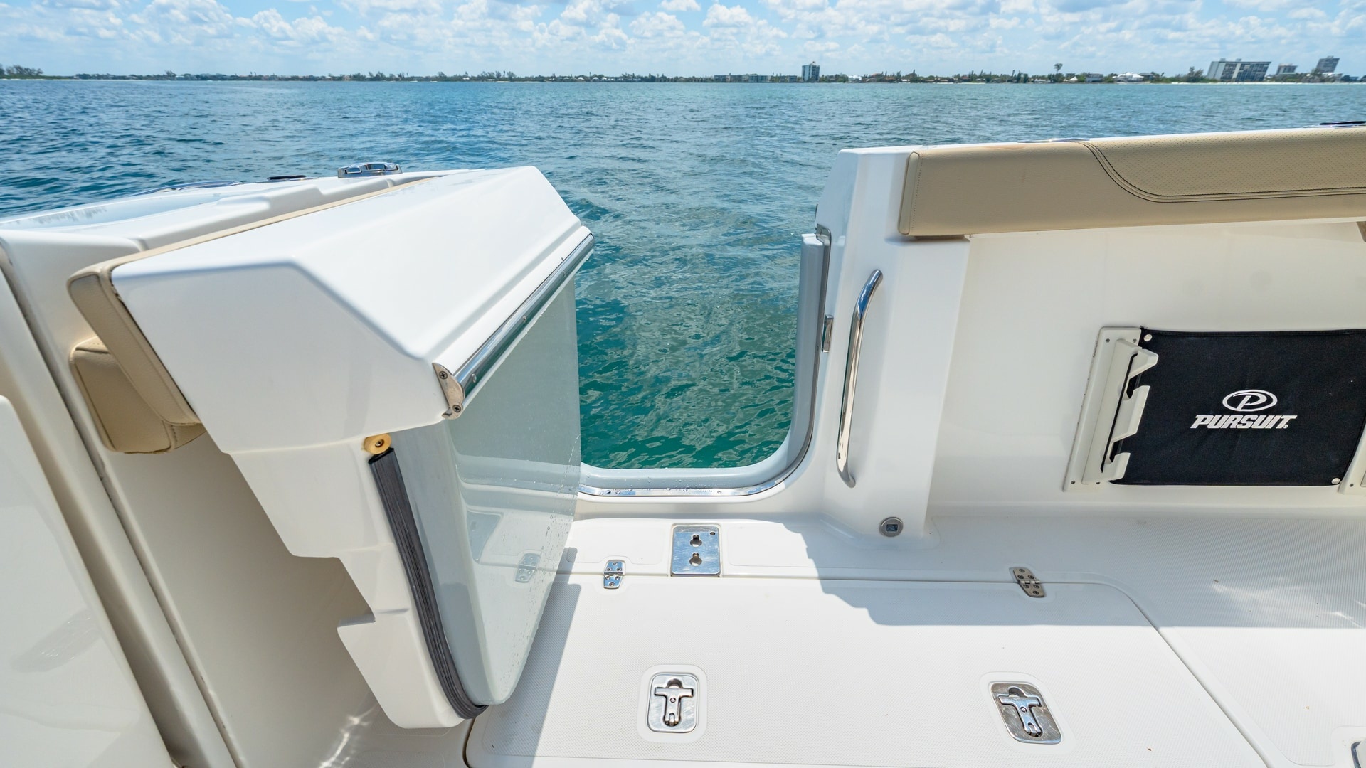 Transom Door with Swim Platform Access