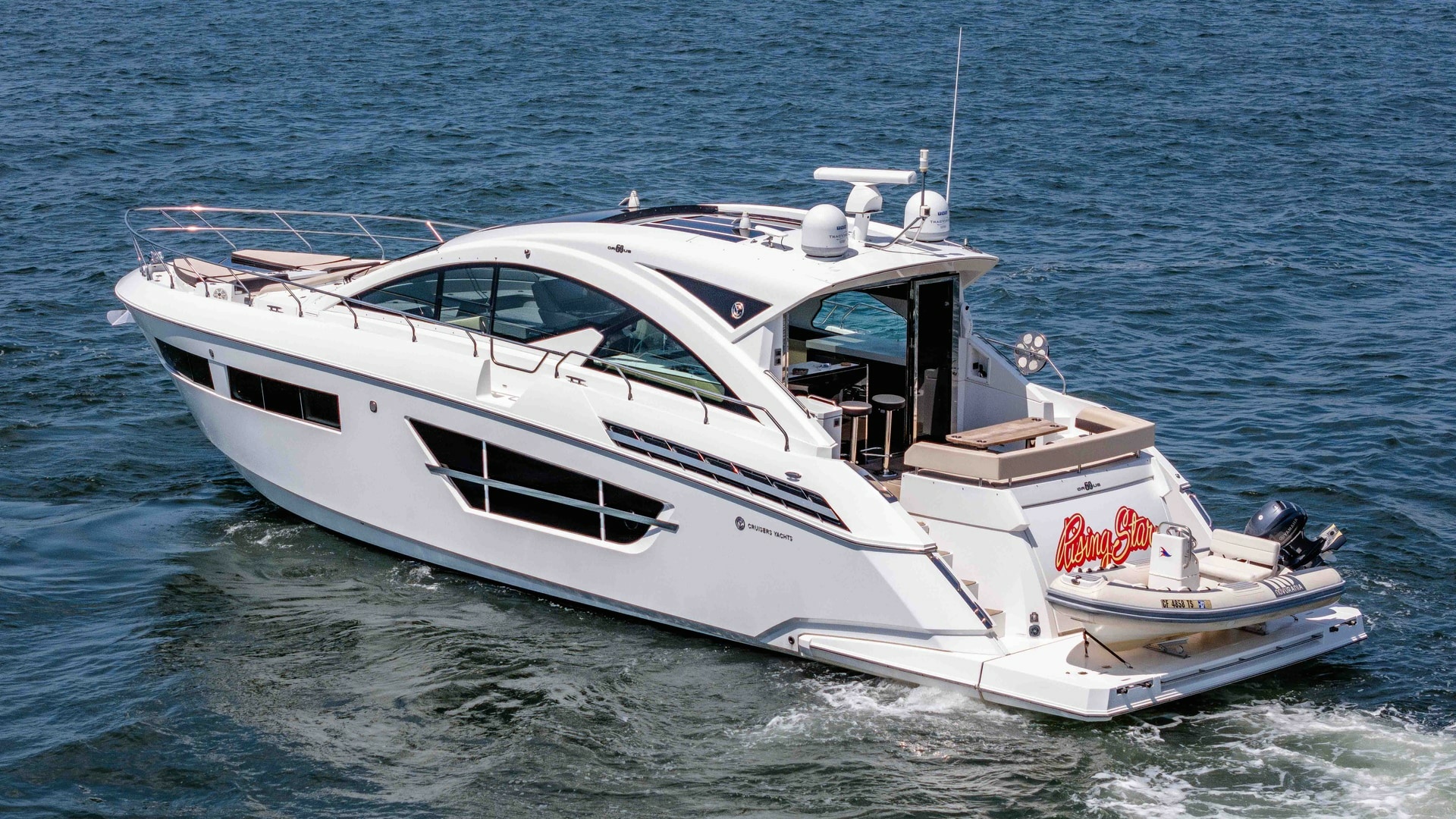 2017 Cruisers 60 Cantius, 'Rising Star' - Port-Aft Deck and Stern View