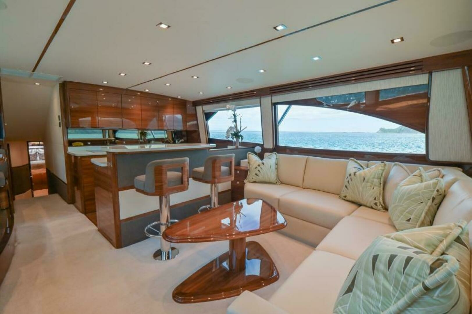 Spacious Salon with Galley View
