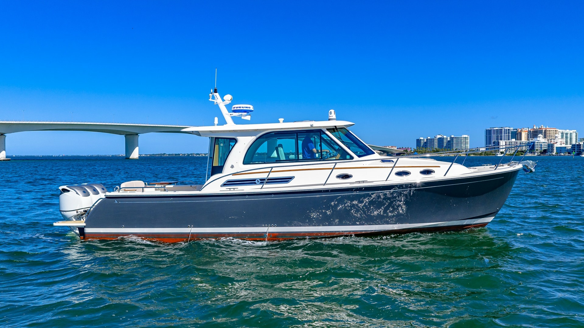 Starboard Side View on Open Water