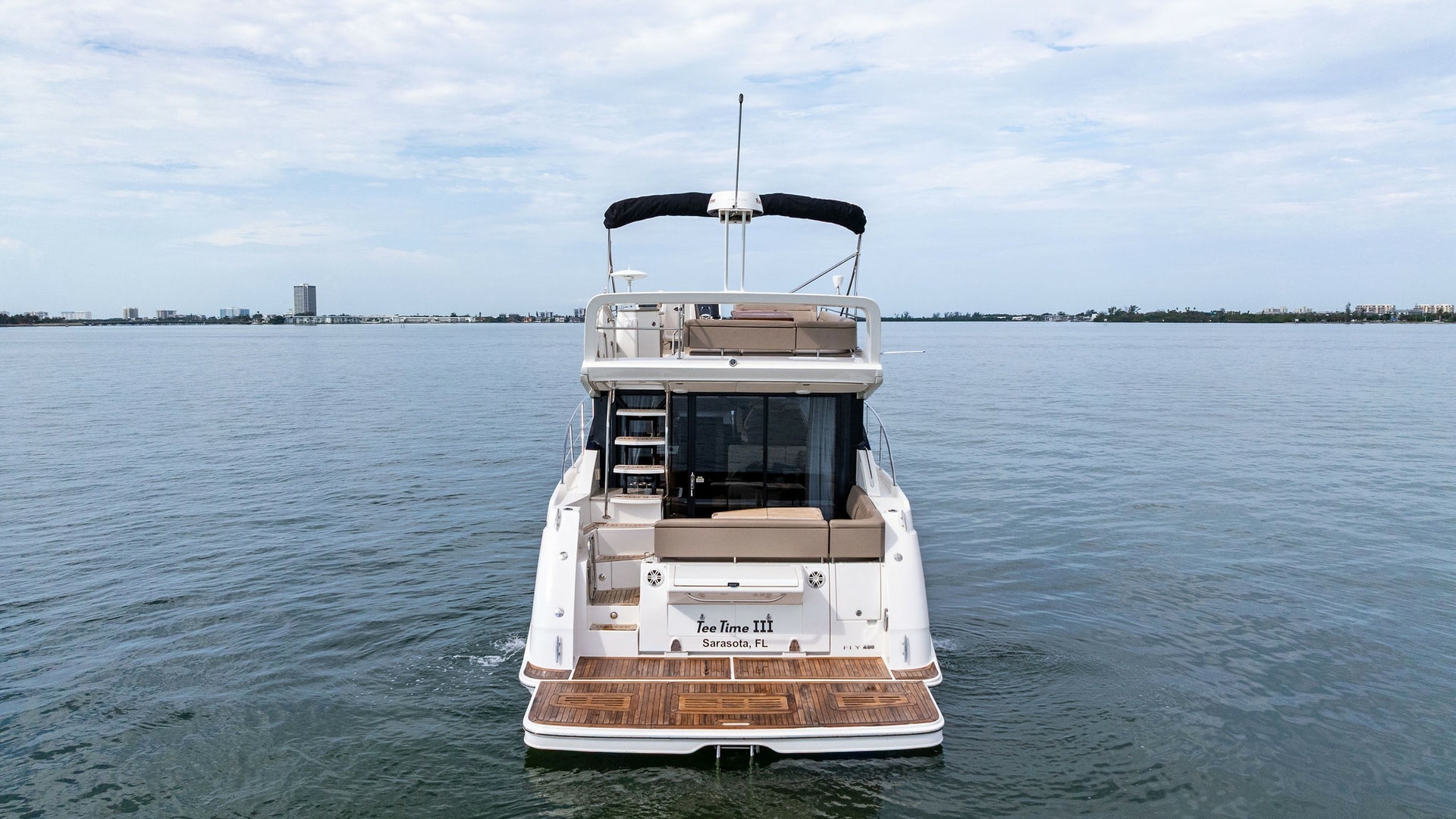 Aft View with Teak Swim Platform