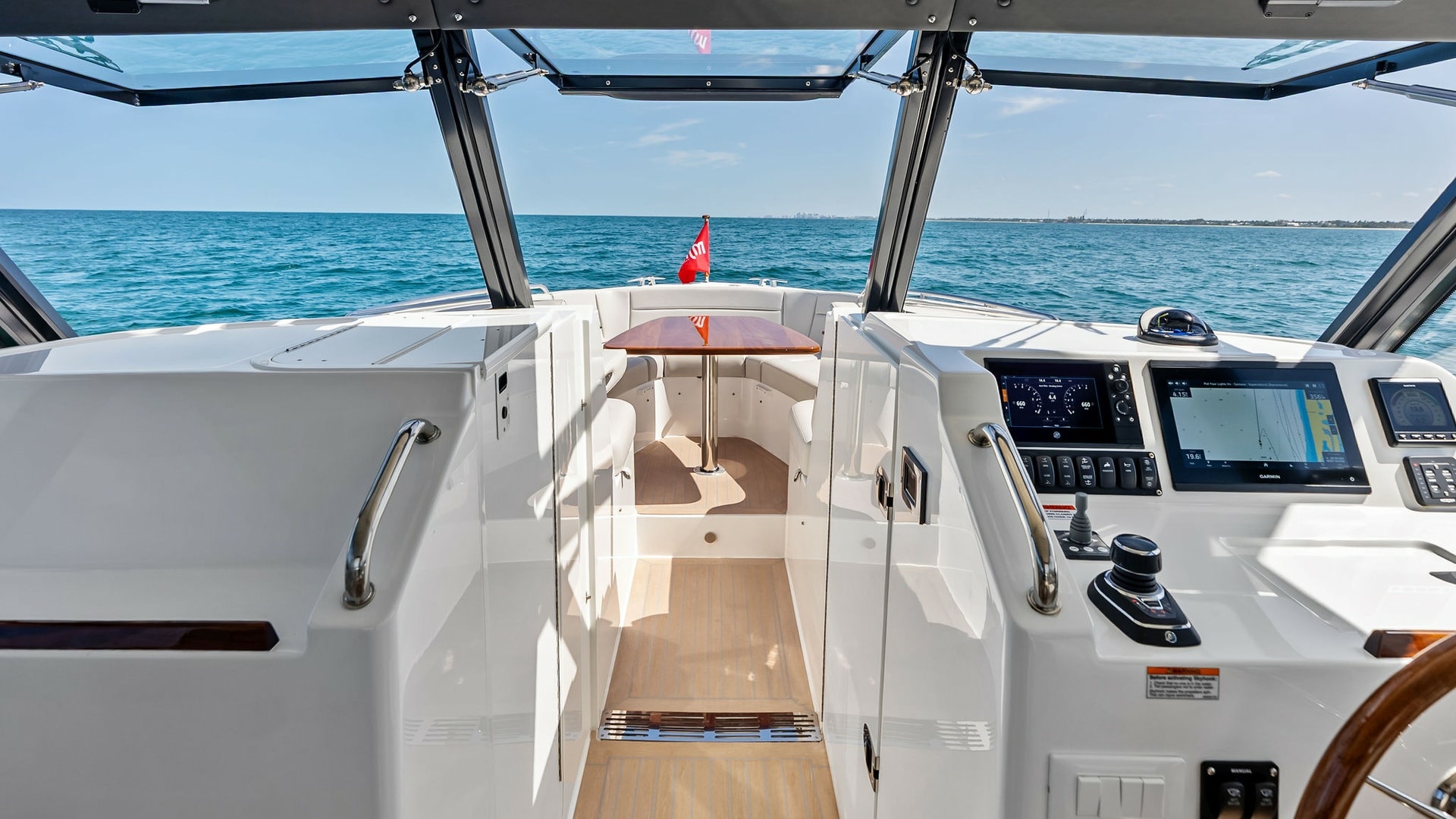 Helm and Forward Cockpit View