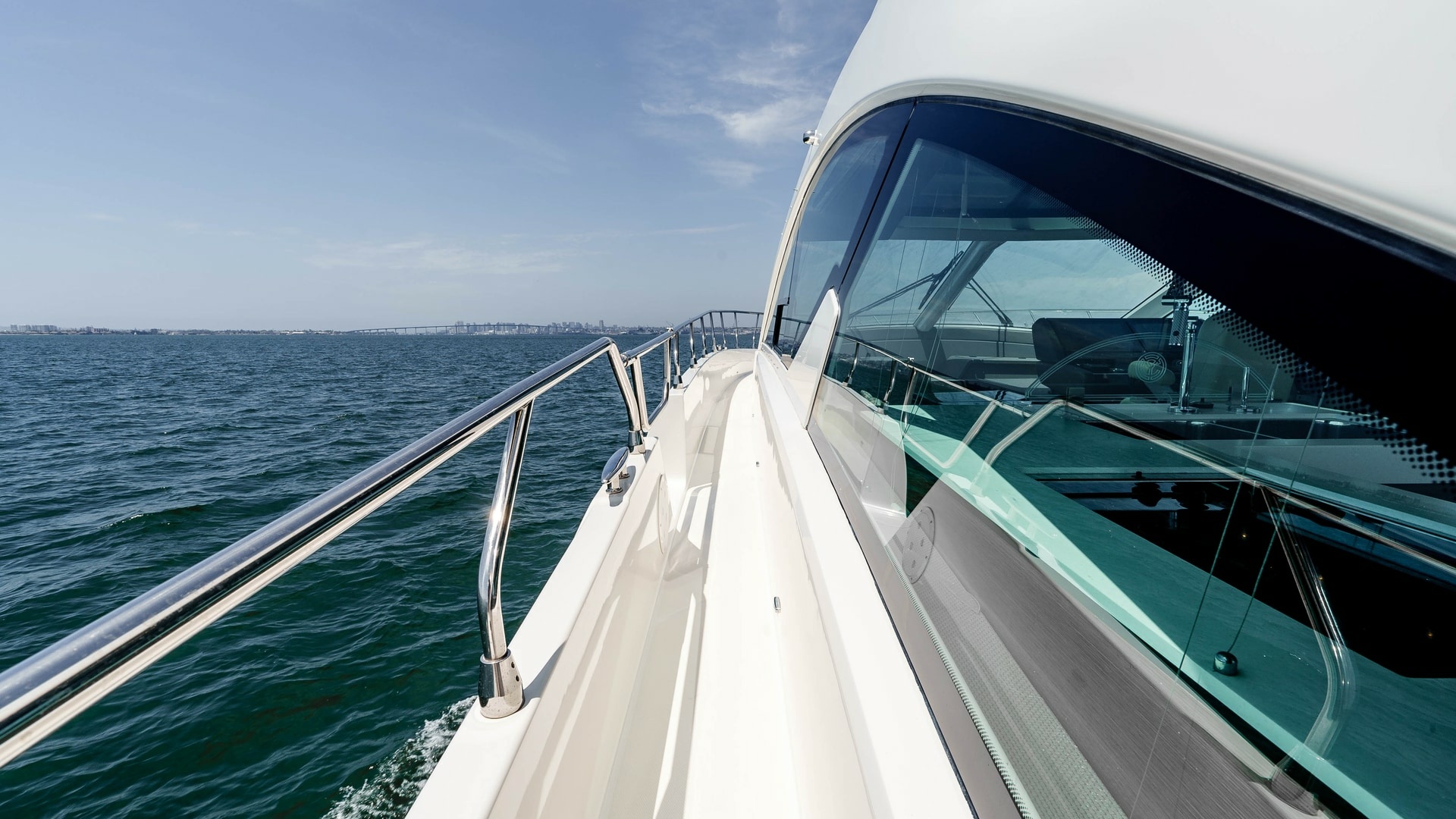 2017 Cruisers 60 Cantius, 'Rising star' - The Side Deck Provides Easy Access to the Bow, making it Perfect for Enjoying the Sea Breeze while Navigating Coastal Waters.