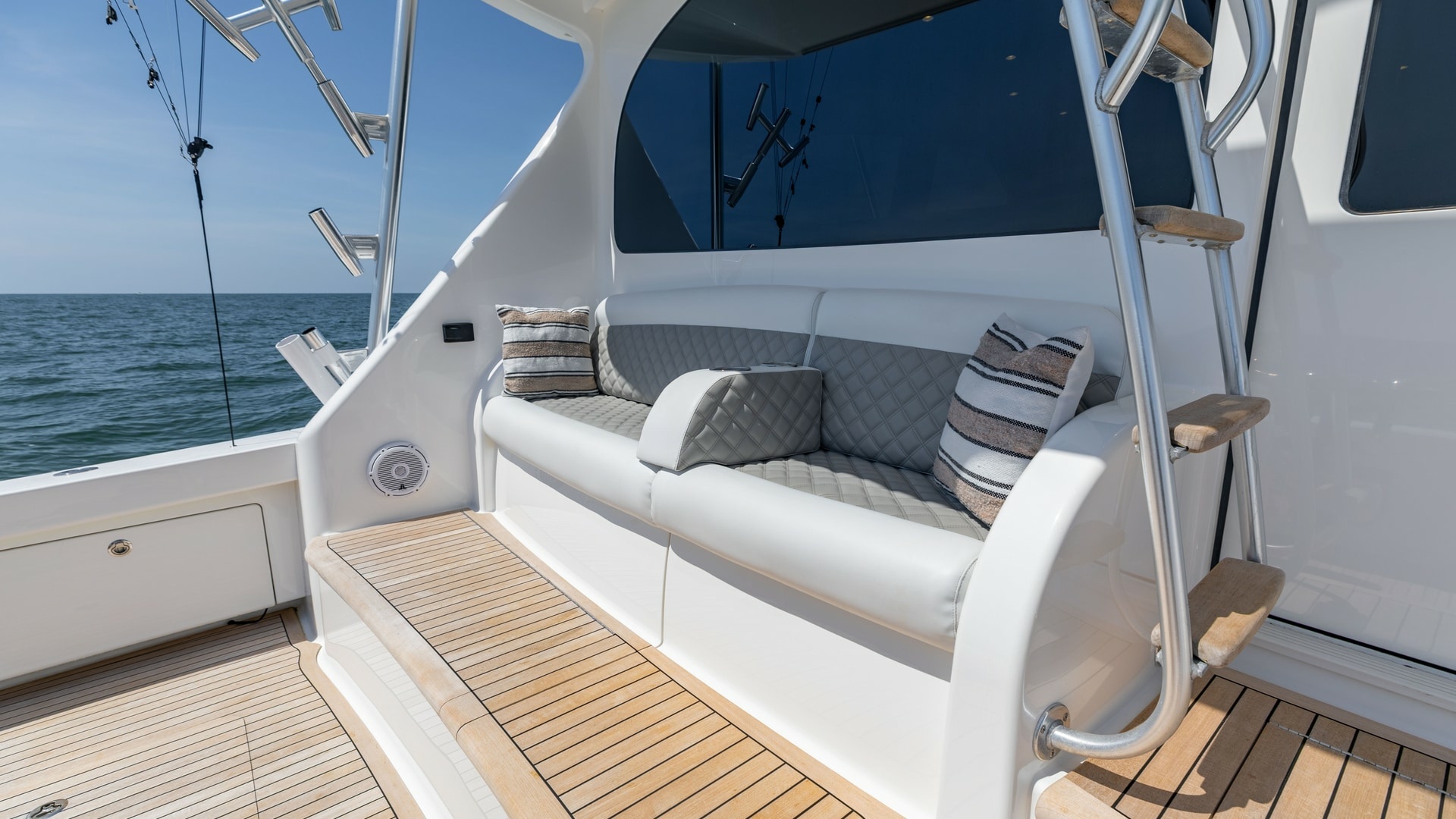 Aft Deck Seating Area with Steps
