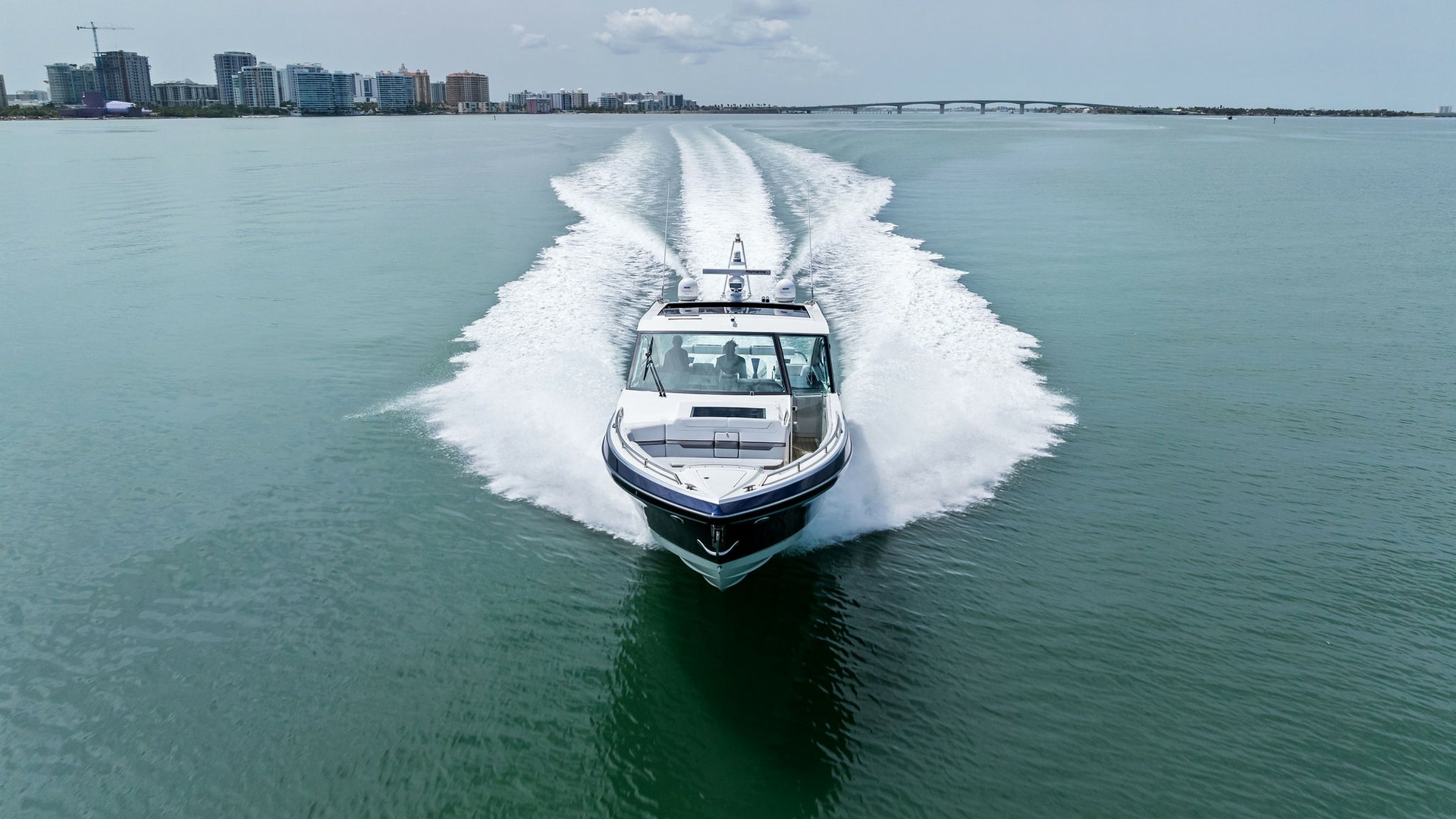 Aerial View of Bow in Motion