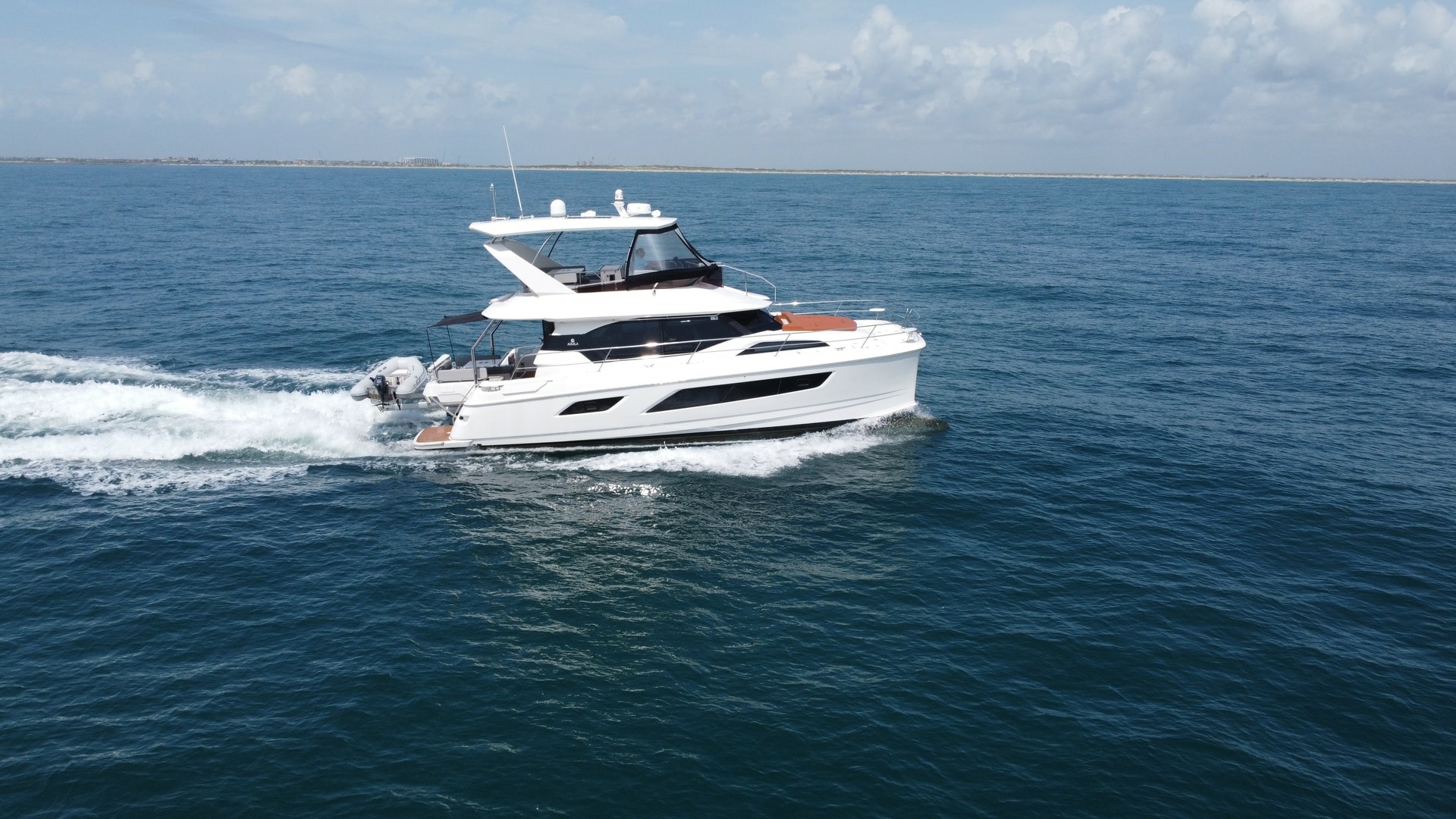 Aquila 44 CAT Cruising Side View