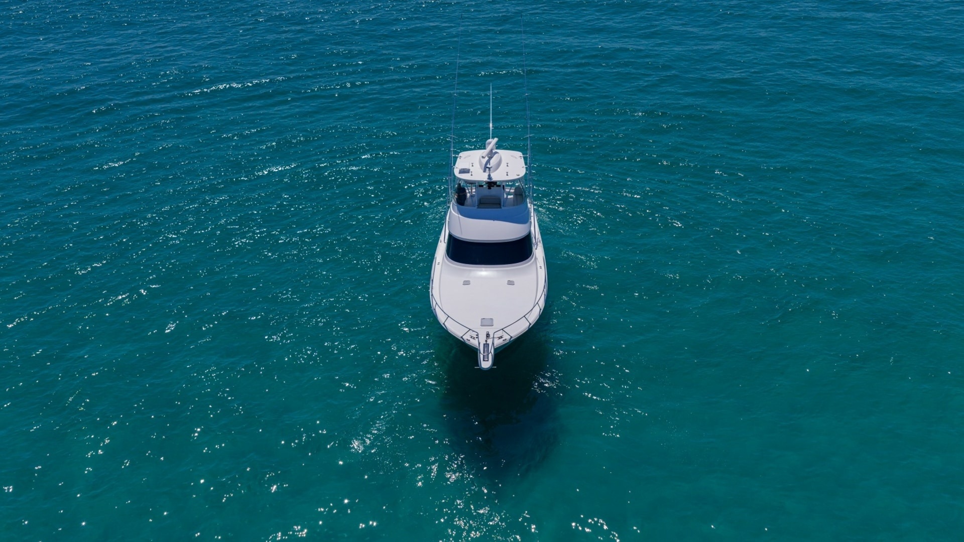 Aerial Bow View in Open Water