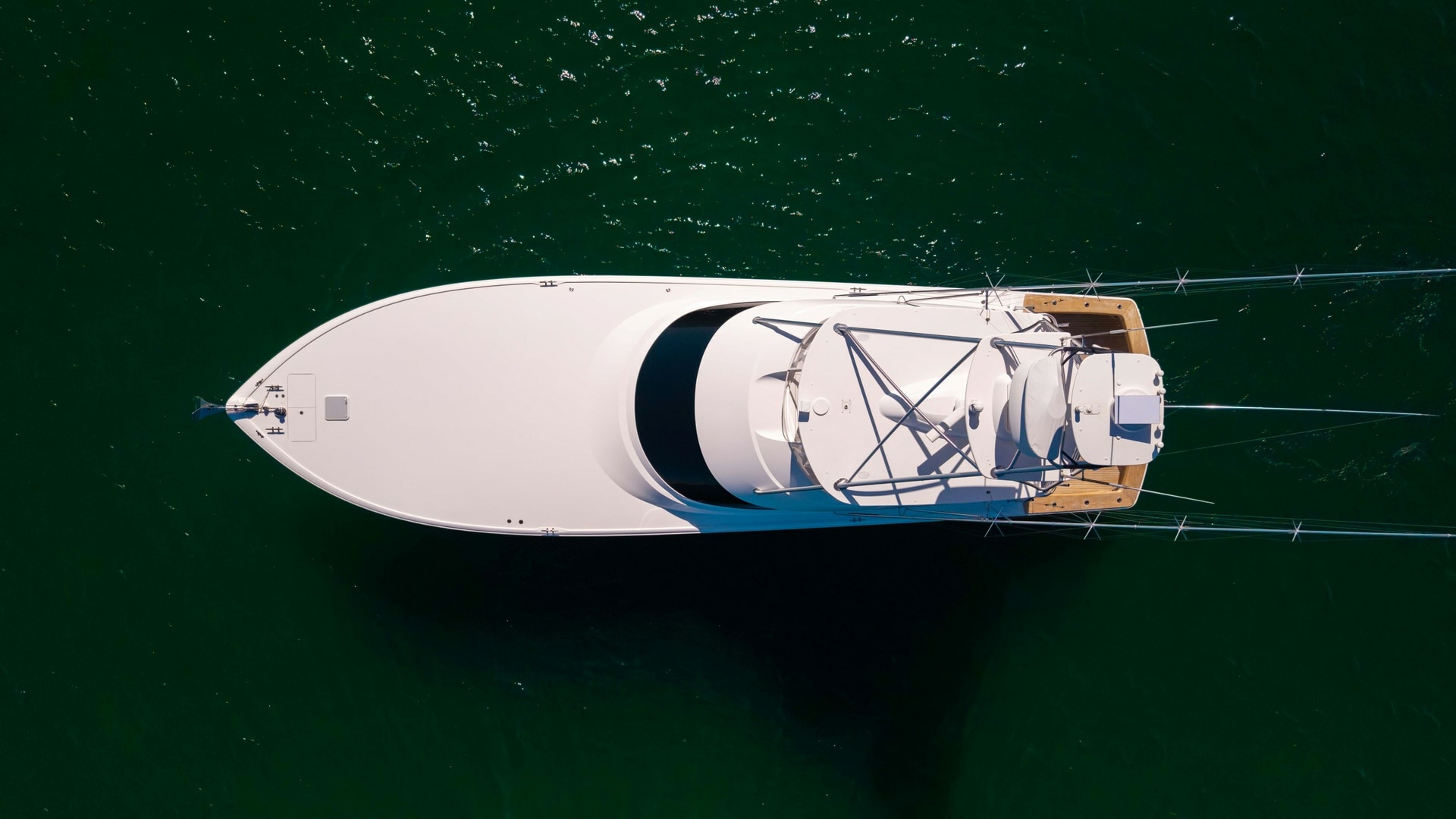 Aerial View of Flybridge and Deck