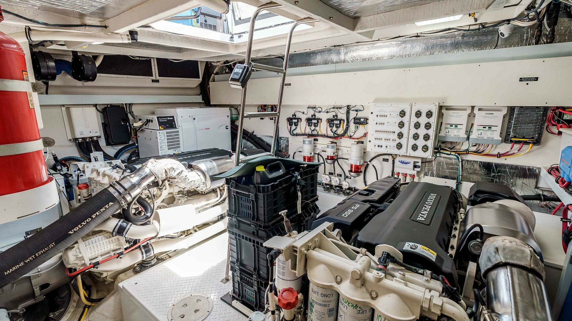 2017 Cruisers 60 Cantius 'Rising Star' - Engine Room with Twin Volvo Penta Diesel Propulsion Engines