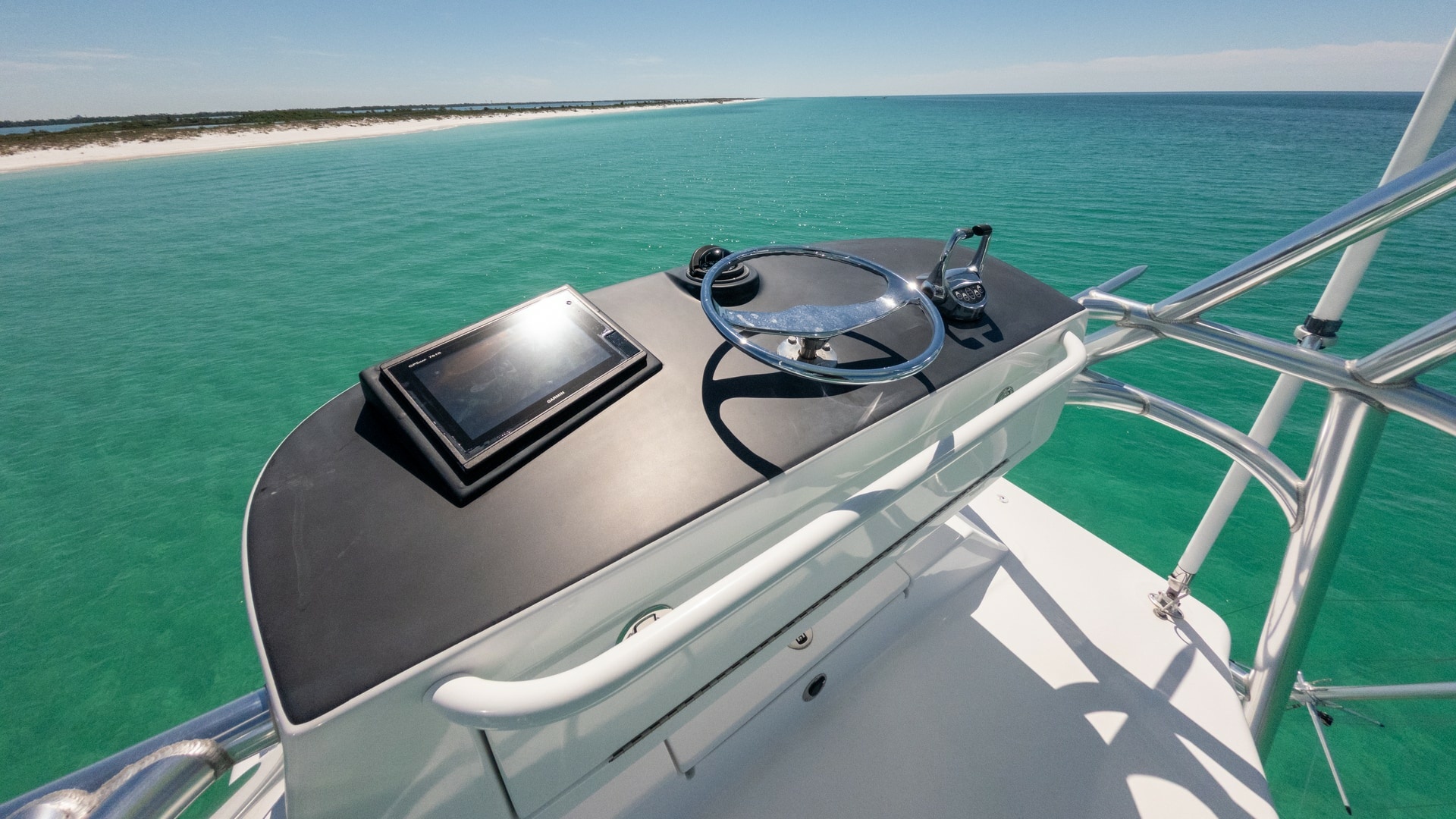 Flybridge Helm with Ocean View