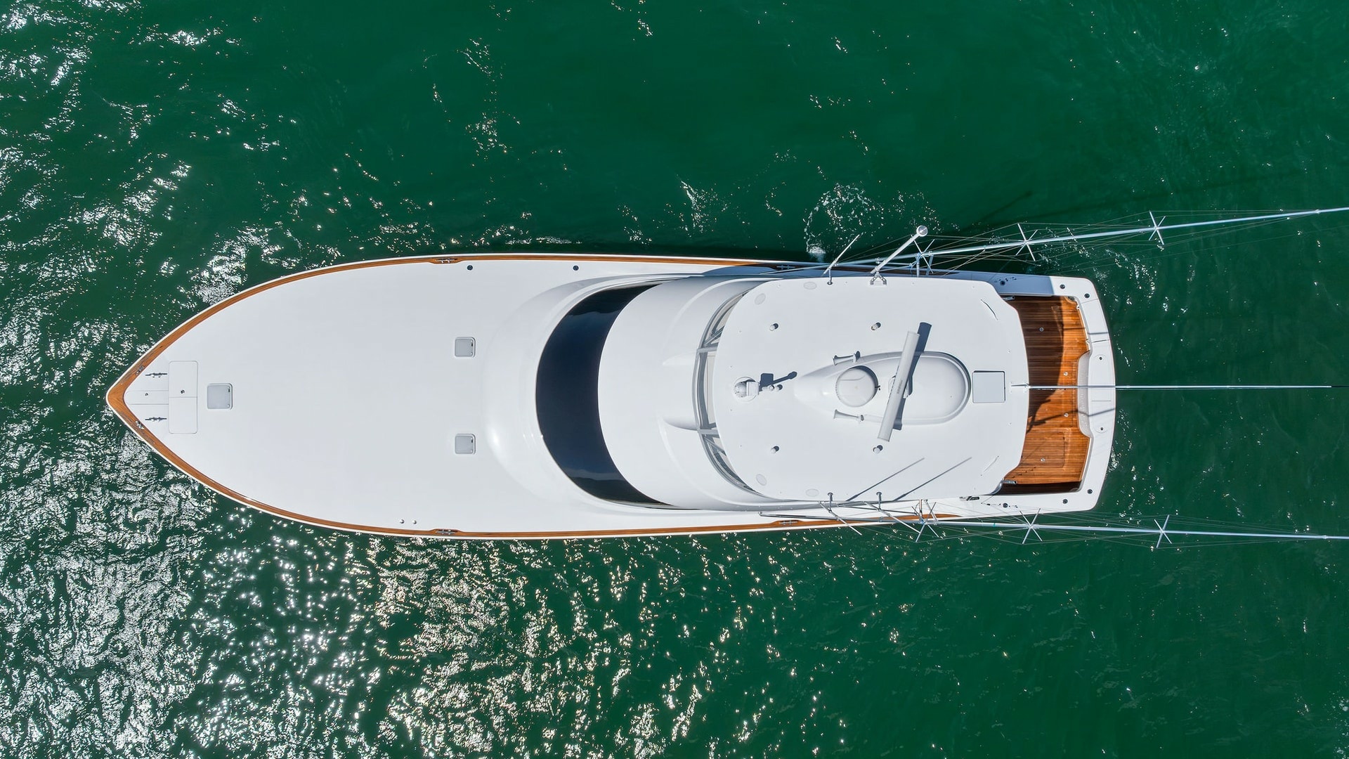 Aerial View of Flybridge and Bow