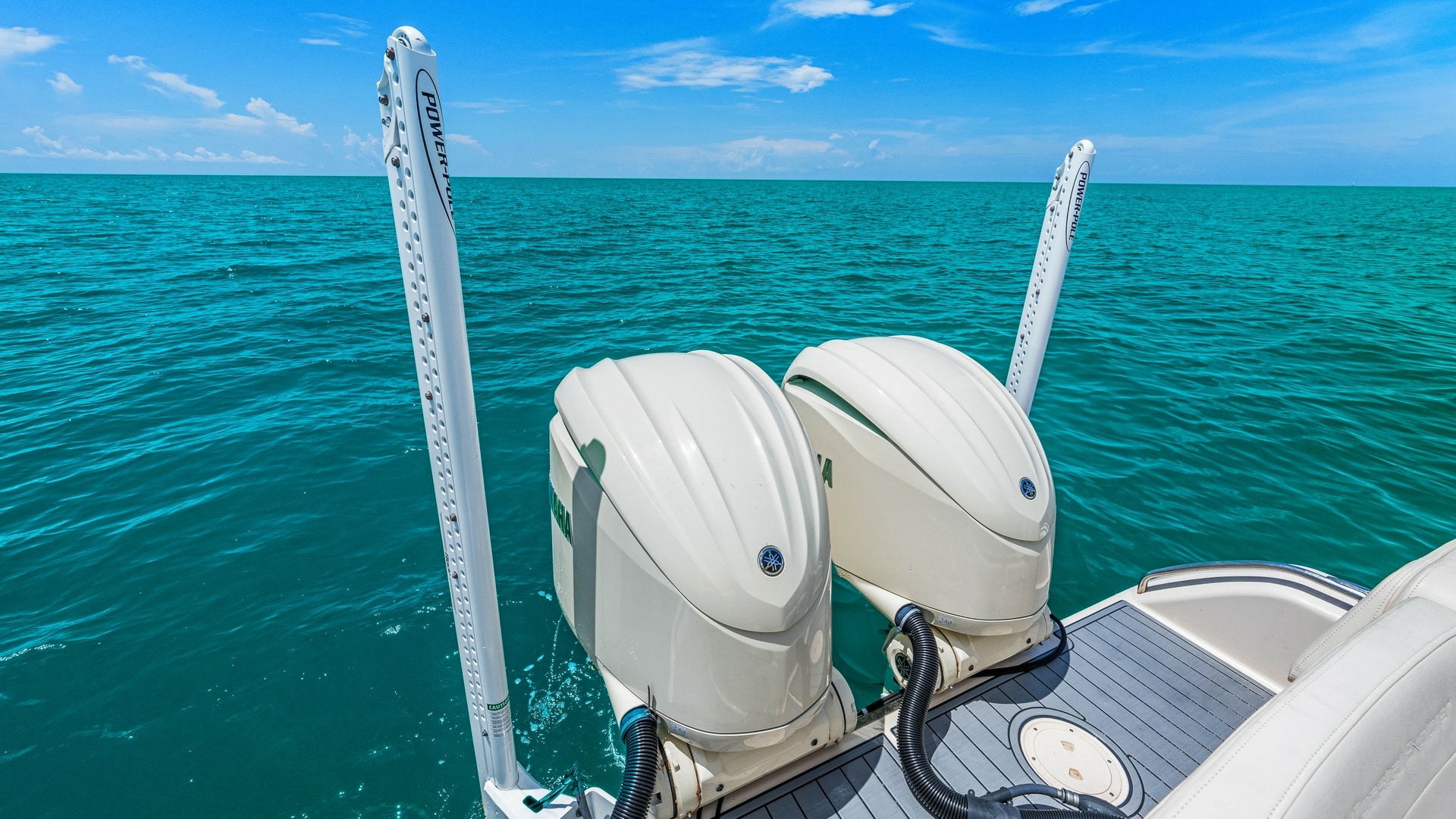Twin Outboard Engines and Aft Deck
