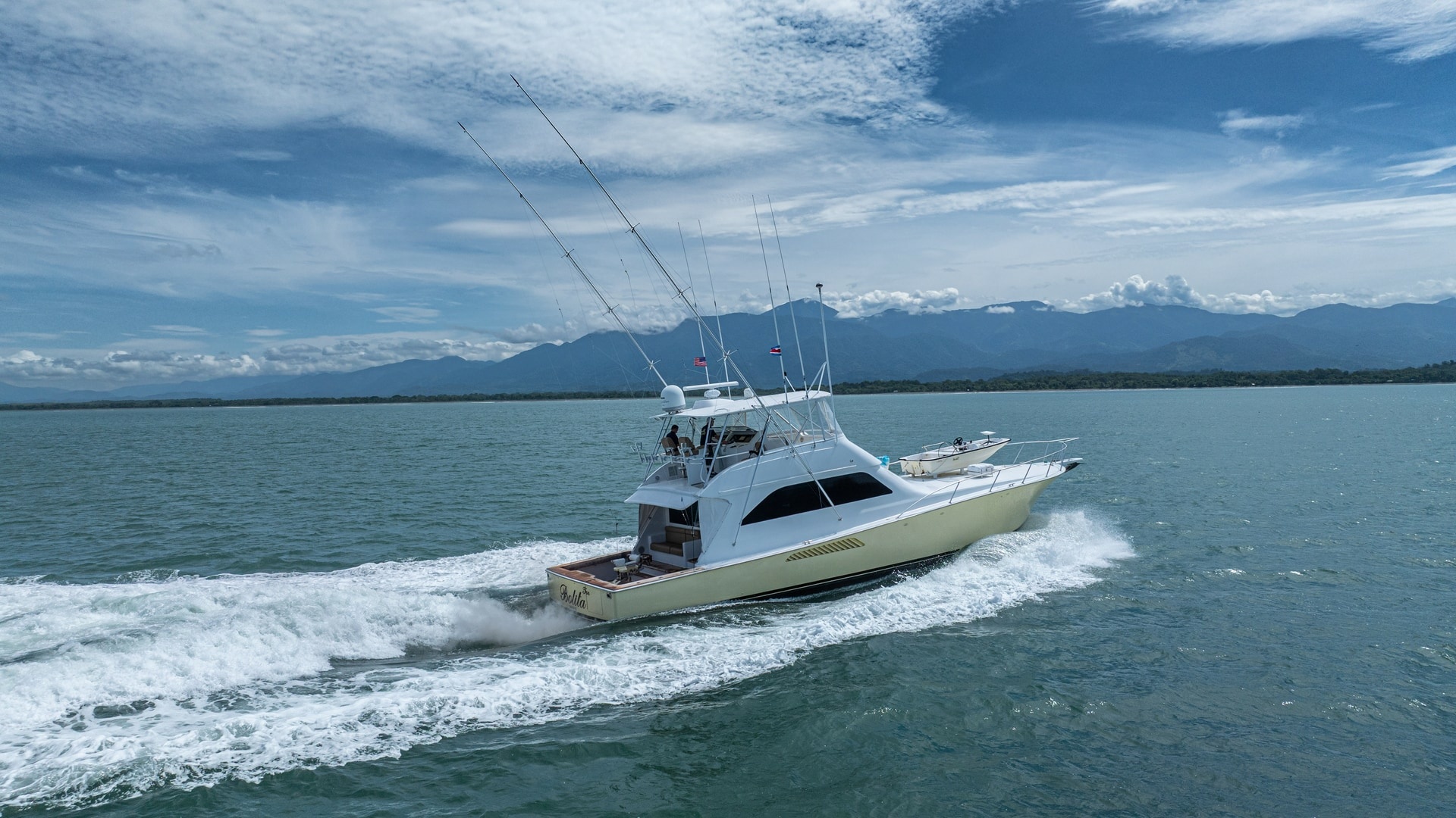Aerial View of 2002 Viking 61 Convertible