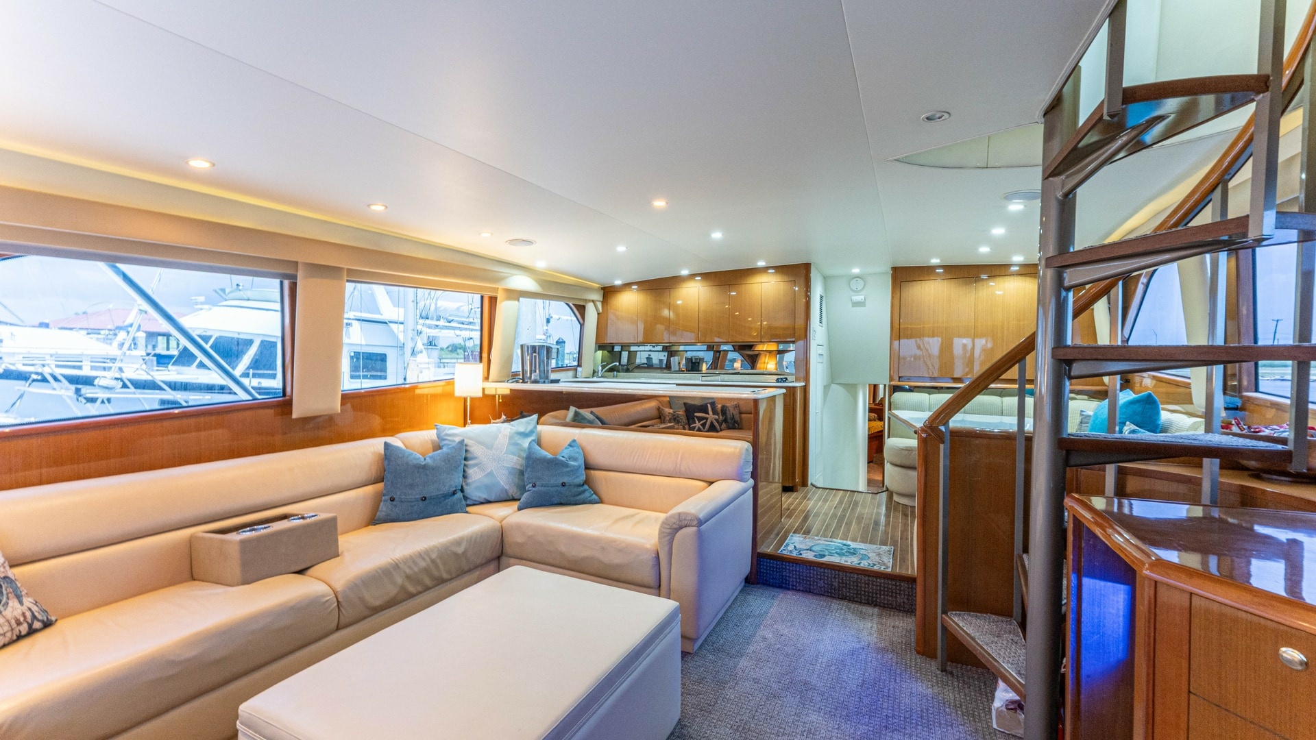 Spacious Salon with Galley View
