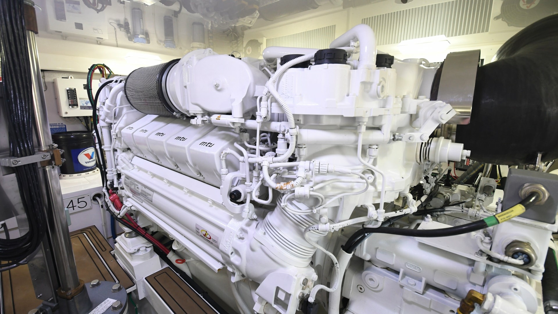 Engine Room with Diesel Engine