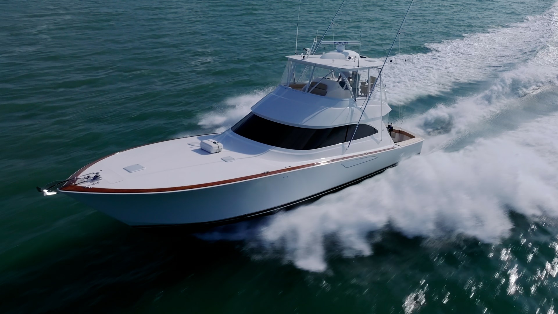 Aerial View of Viking 55 Convertible