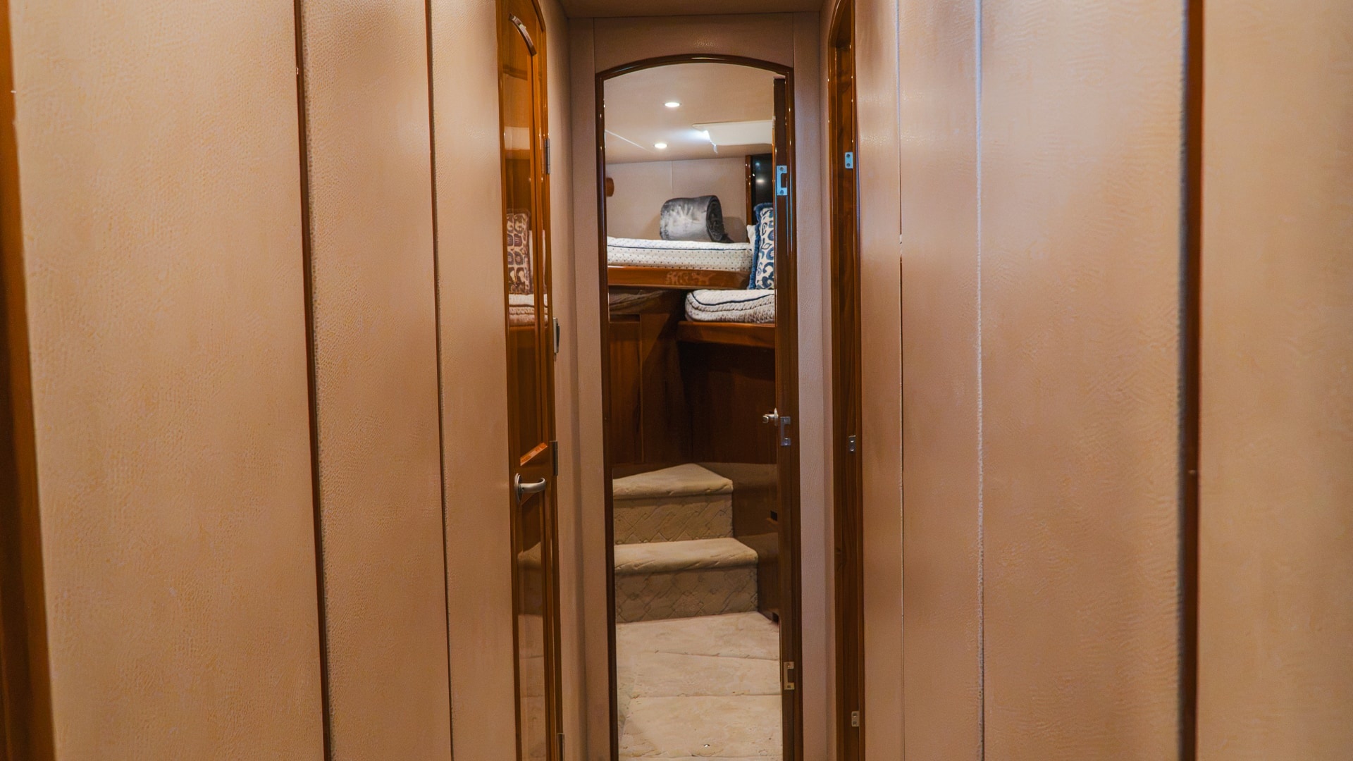 Lower Deck Corridor with Stateroom Entry