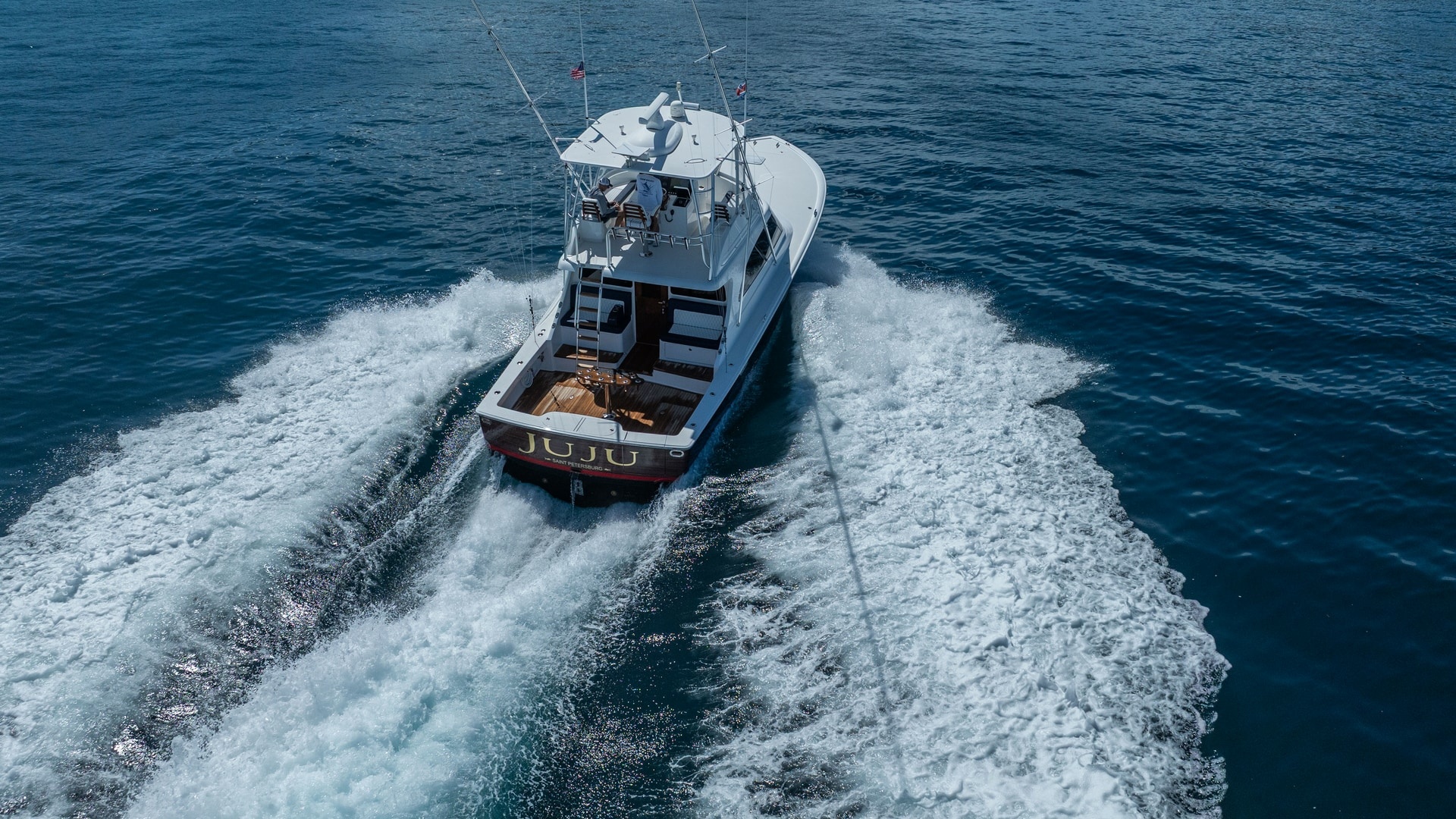 Aerial View of Aft Deck and Wake